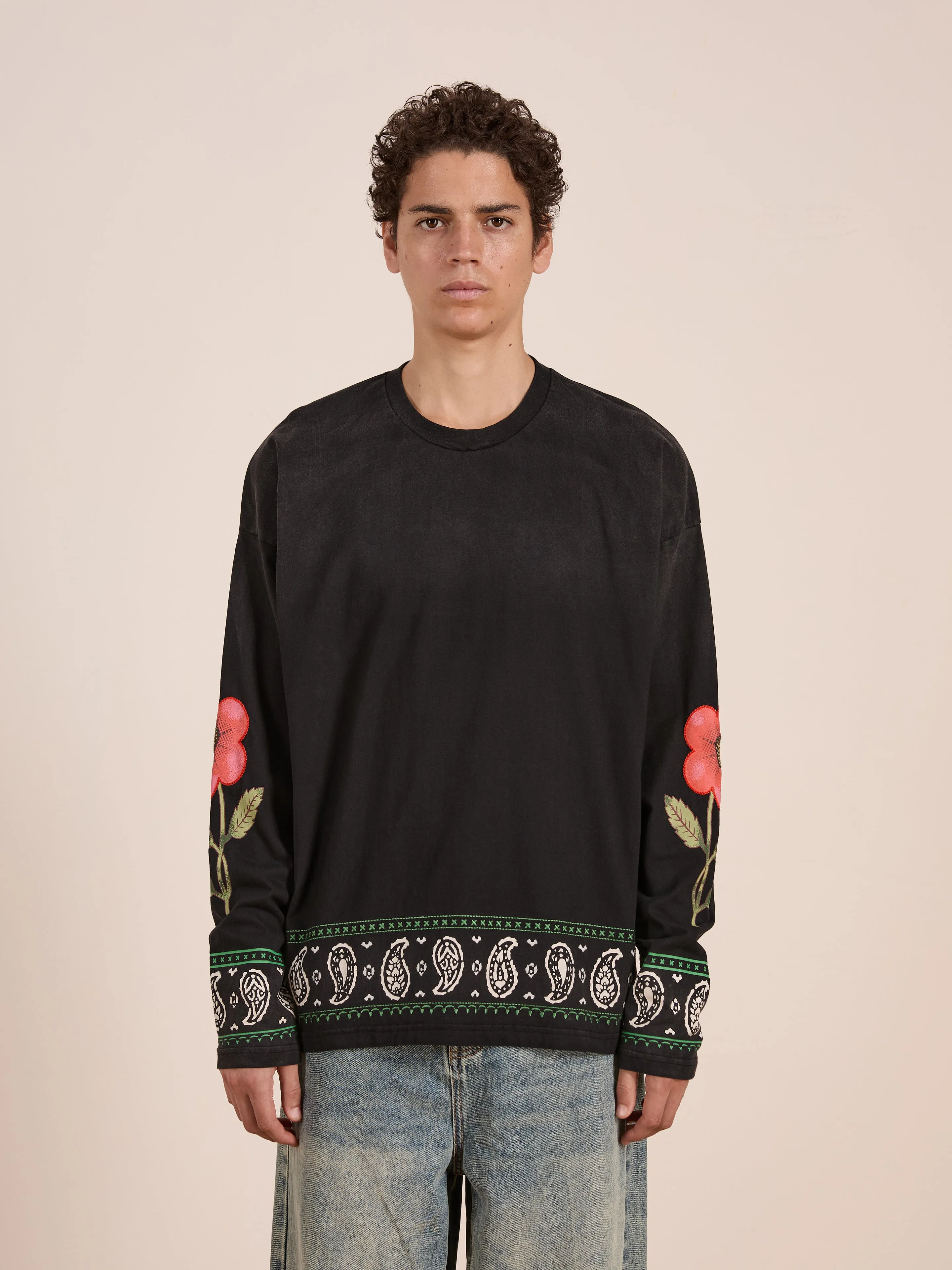 Garden Bloom Embroidered LS Tee sold by Found