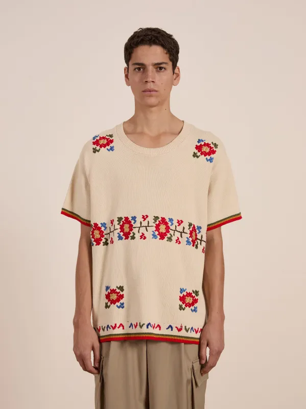 Knit Flower Petal Tee sold by Found