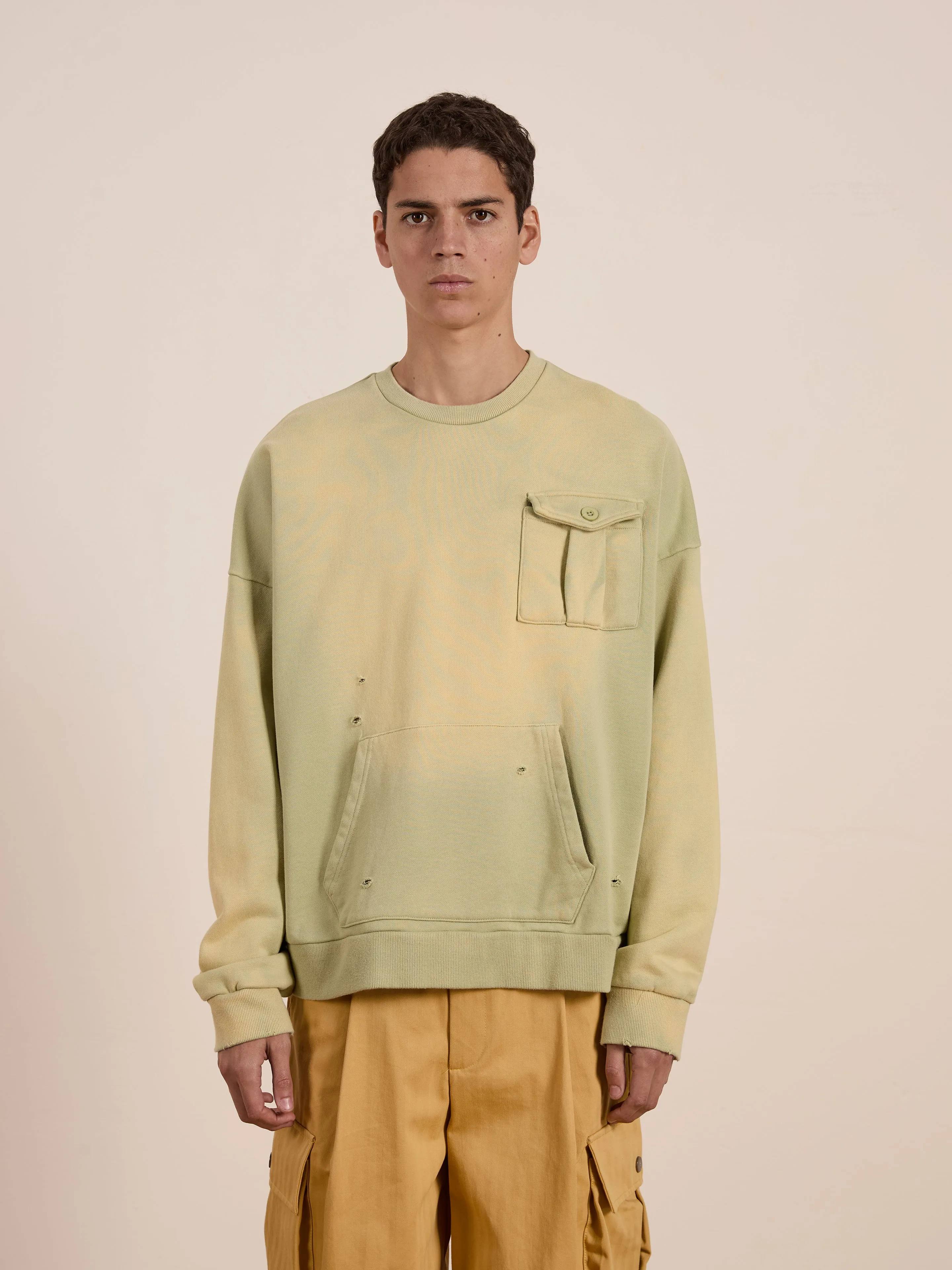 Faded Pocket Crewneck sold by Found