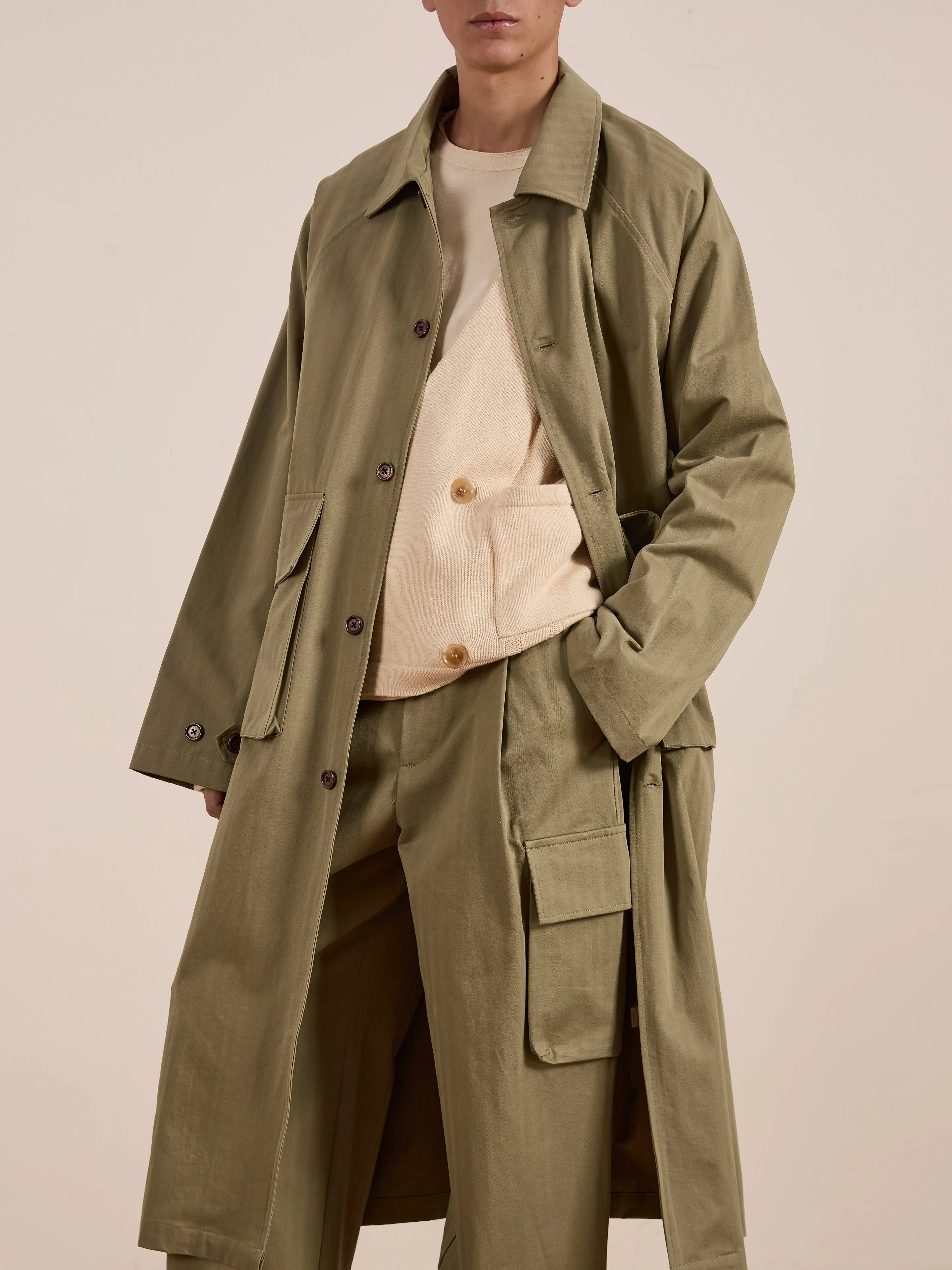 Herringbone Twill Trench Coat sold by Found product image thumbnail 2