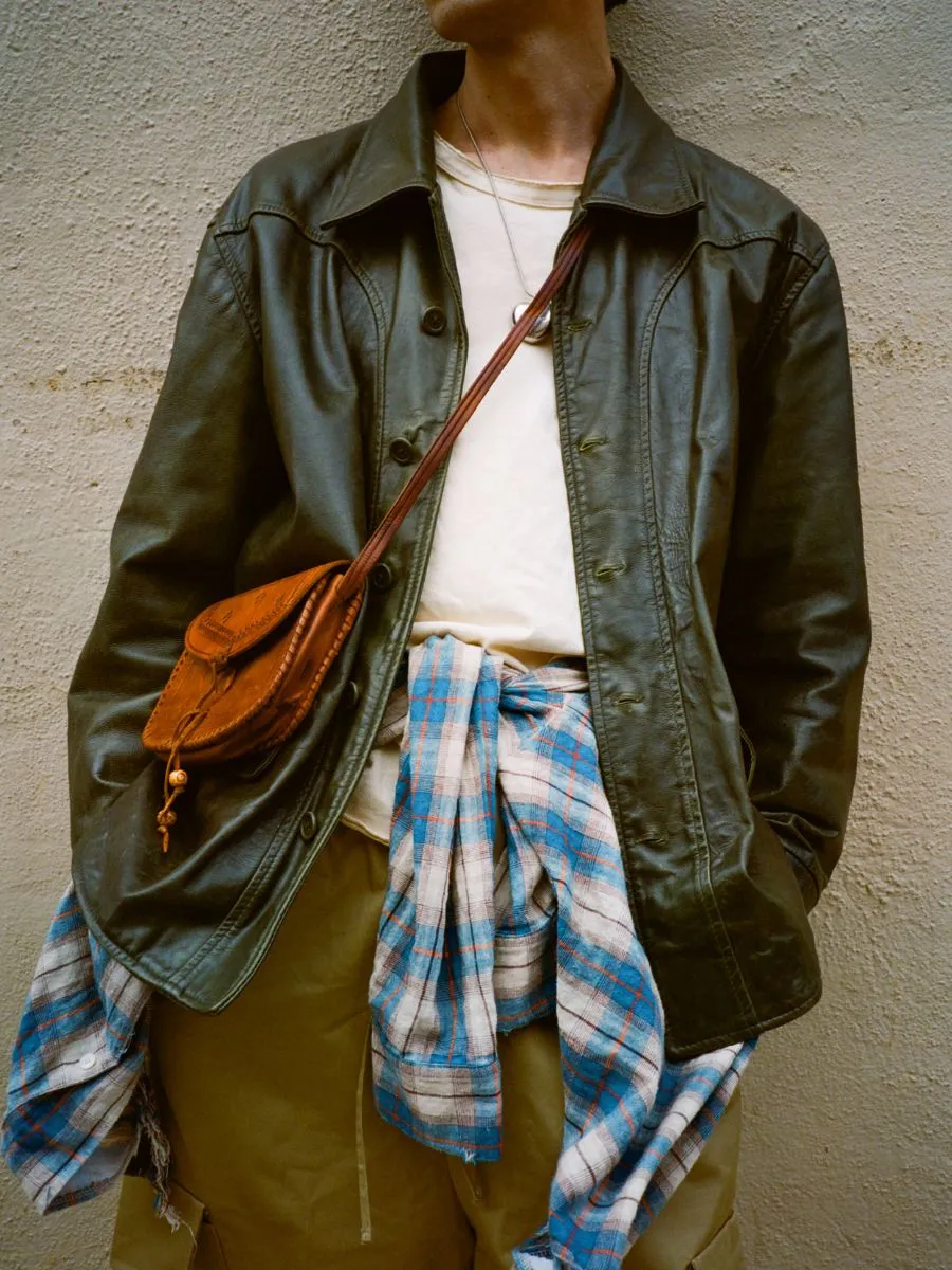Leather Field Jacket sold by Found product image thumbnail 2