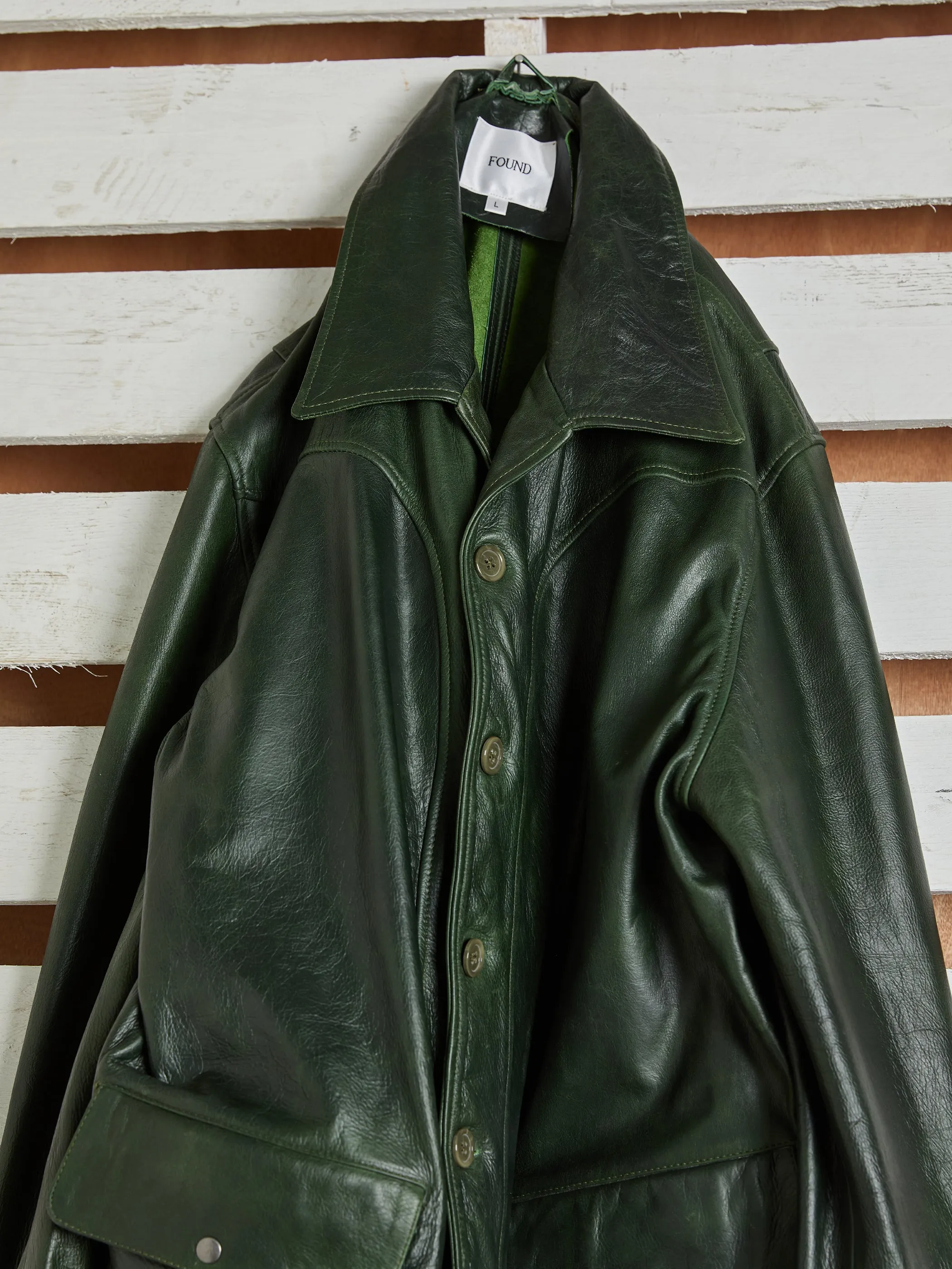 Leather Field Jacket sold by Found product image thumbnail 3