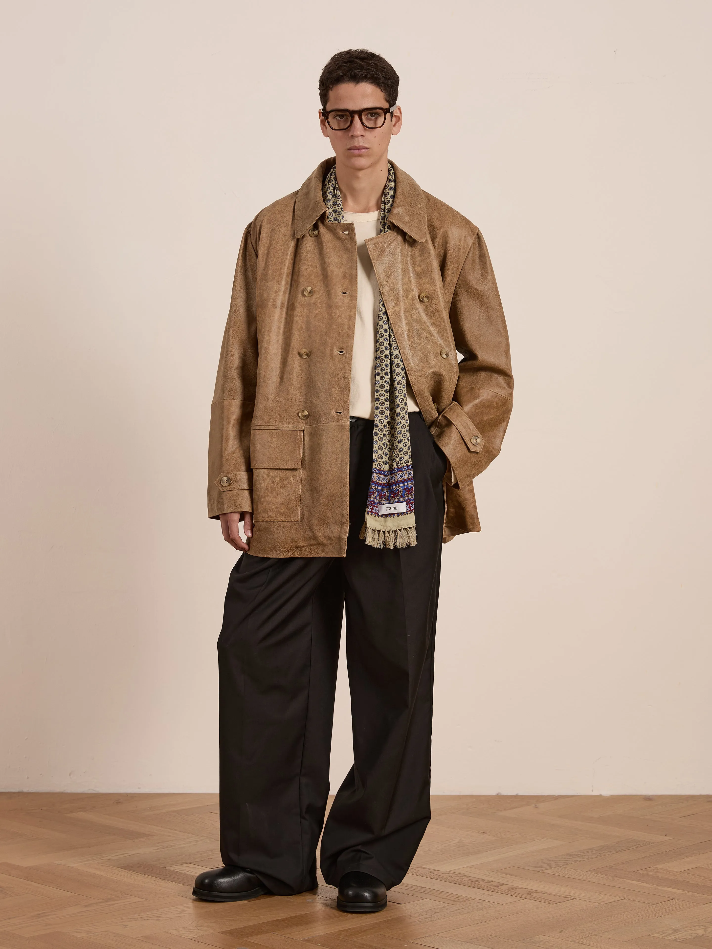 Fawn Double Breasted Leather Jacket sold by Found product image thumbnail 2