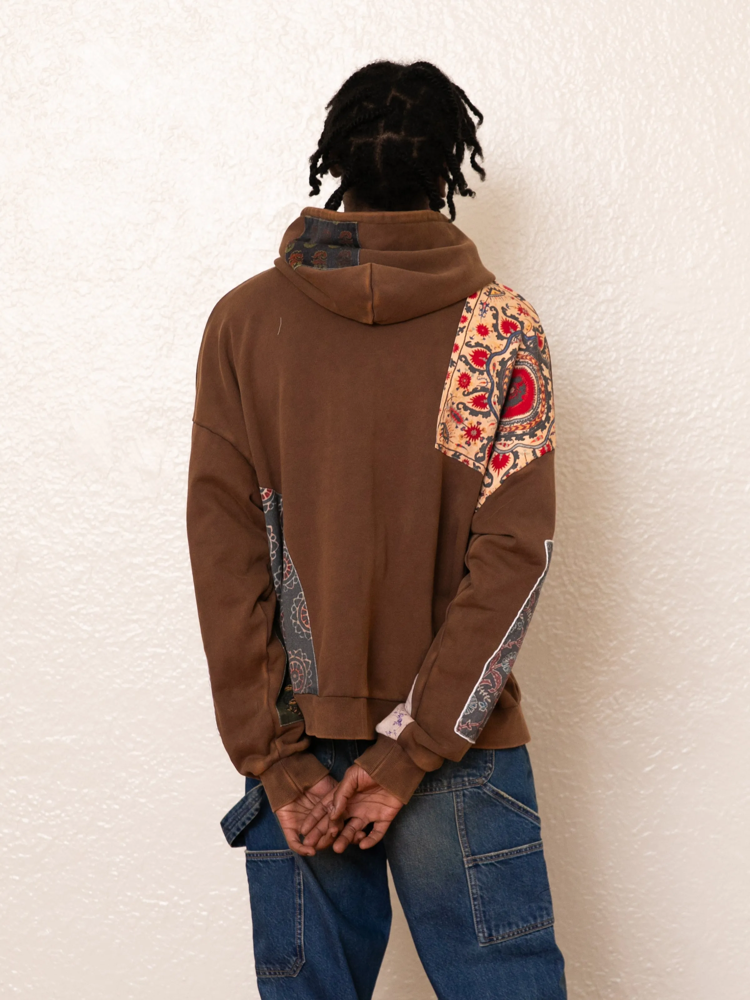 Tapestry Patchwork Zip Up Hoodie sold by Found product image thumbnail 2