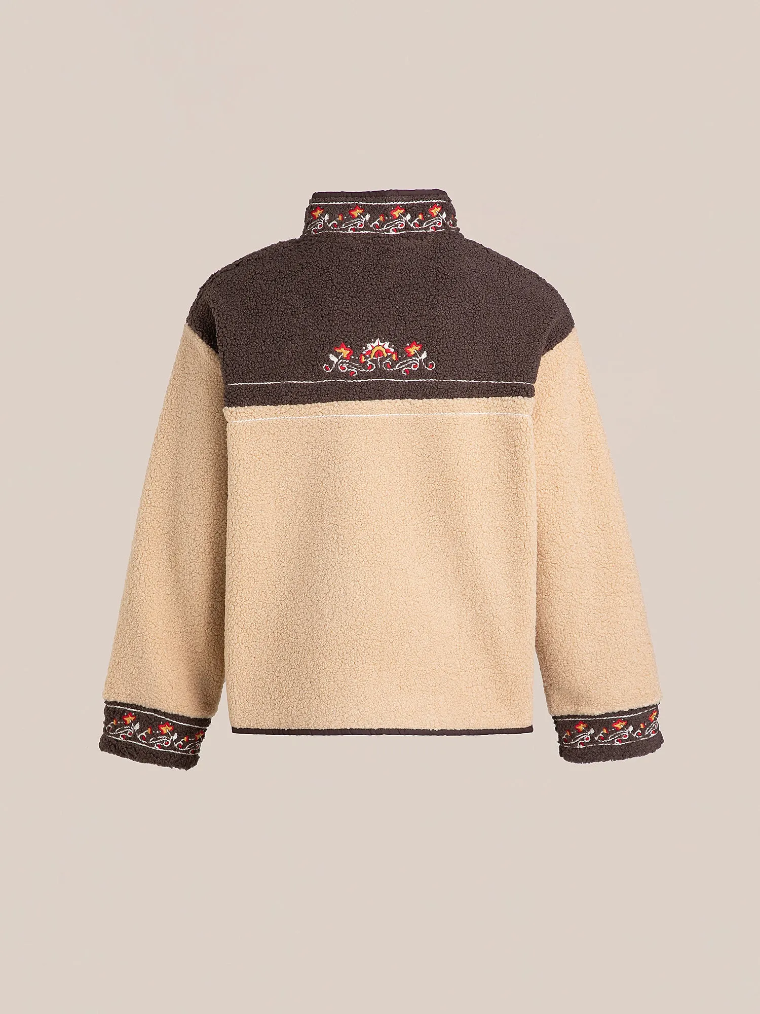 Pahari Floral Embroidered Sherpa Pullover sold by Found product image thumbnail 4