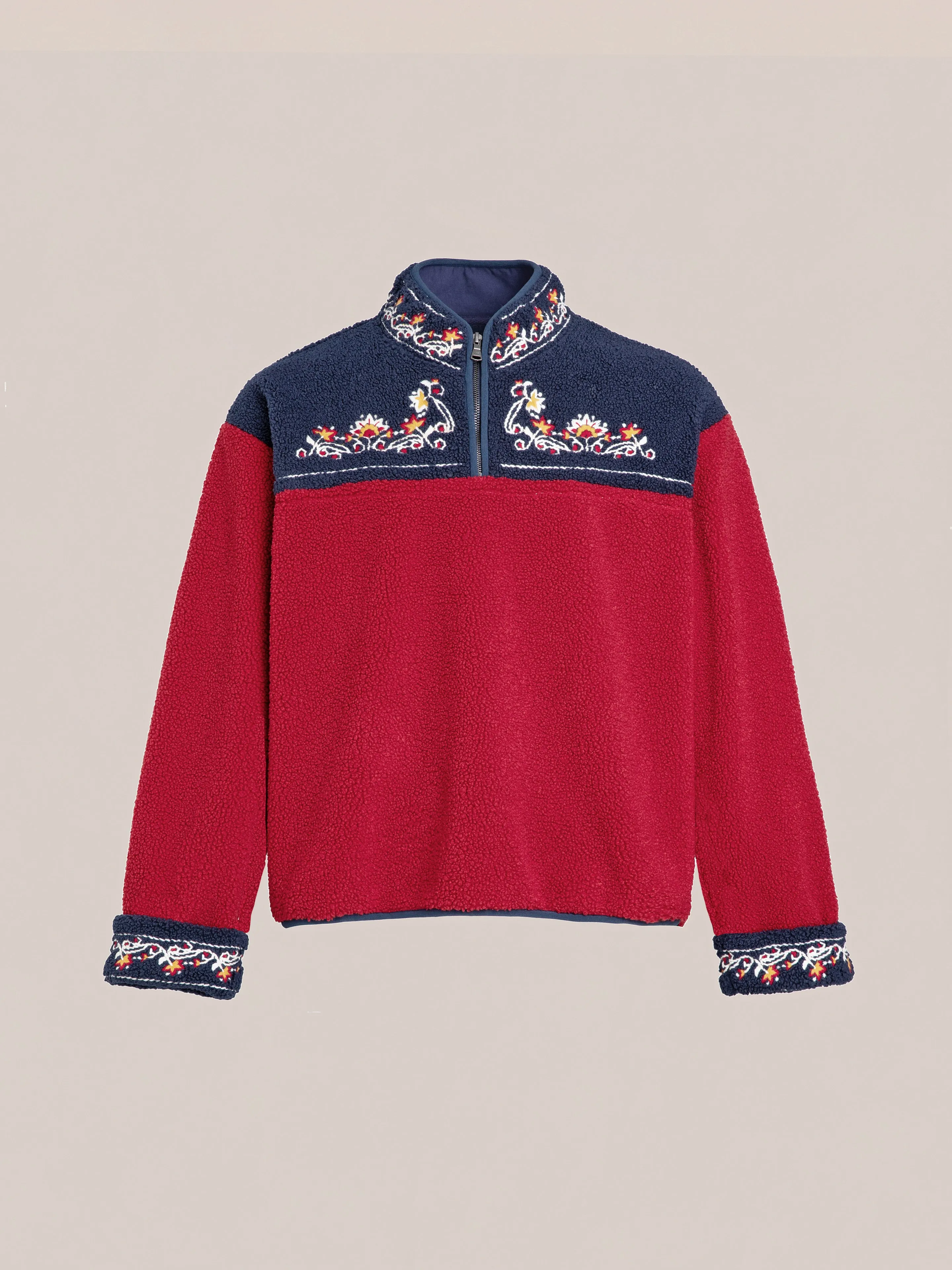 Pahari Floral Embroidered Sherpa Pullover sold by Found product image thumbnail 5