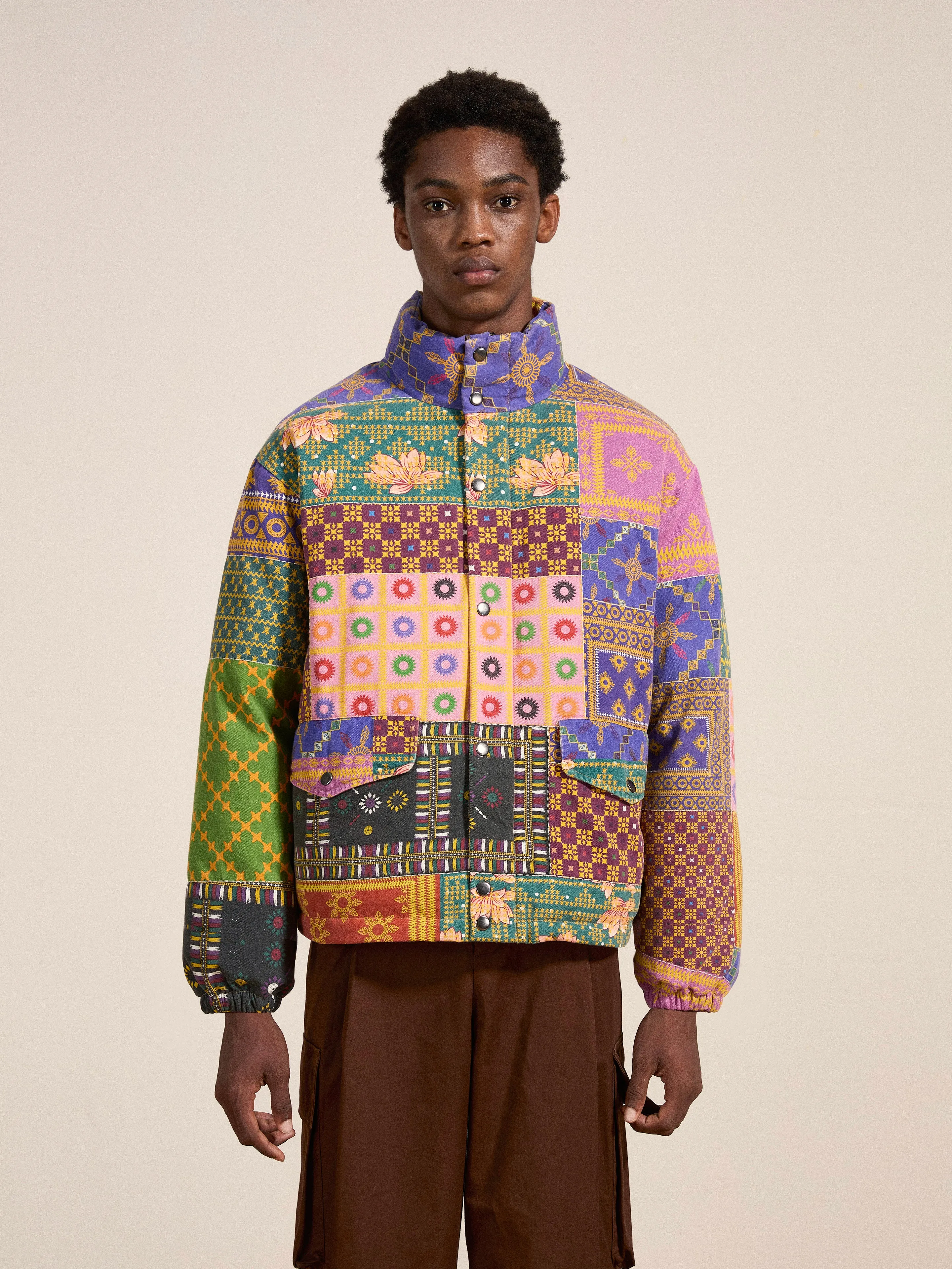 Ayubia Printed Tapestry Puffer Jacket sold by Found