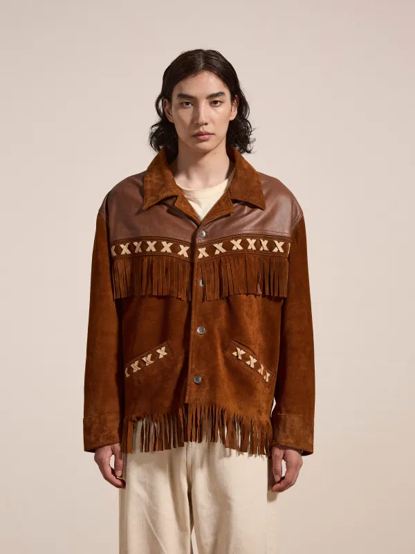 Western Fringe Suede Leather Jacket sold by Found