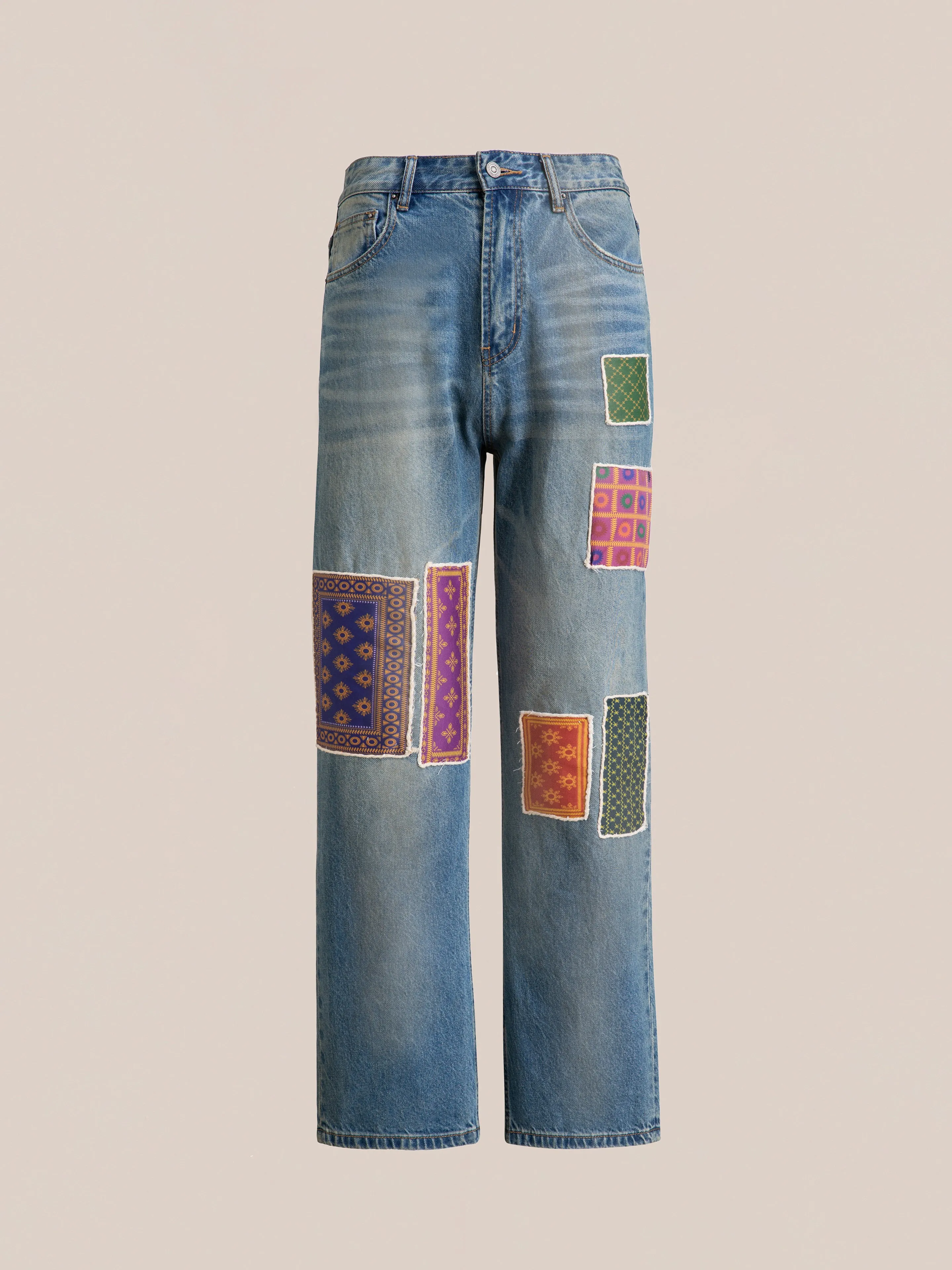 Kantha Patchwork Jeans sold by Found product image thumbnail 5