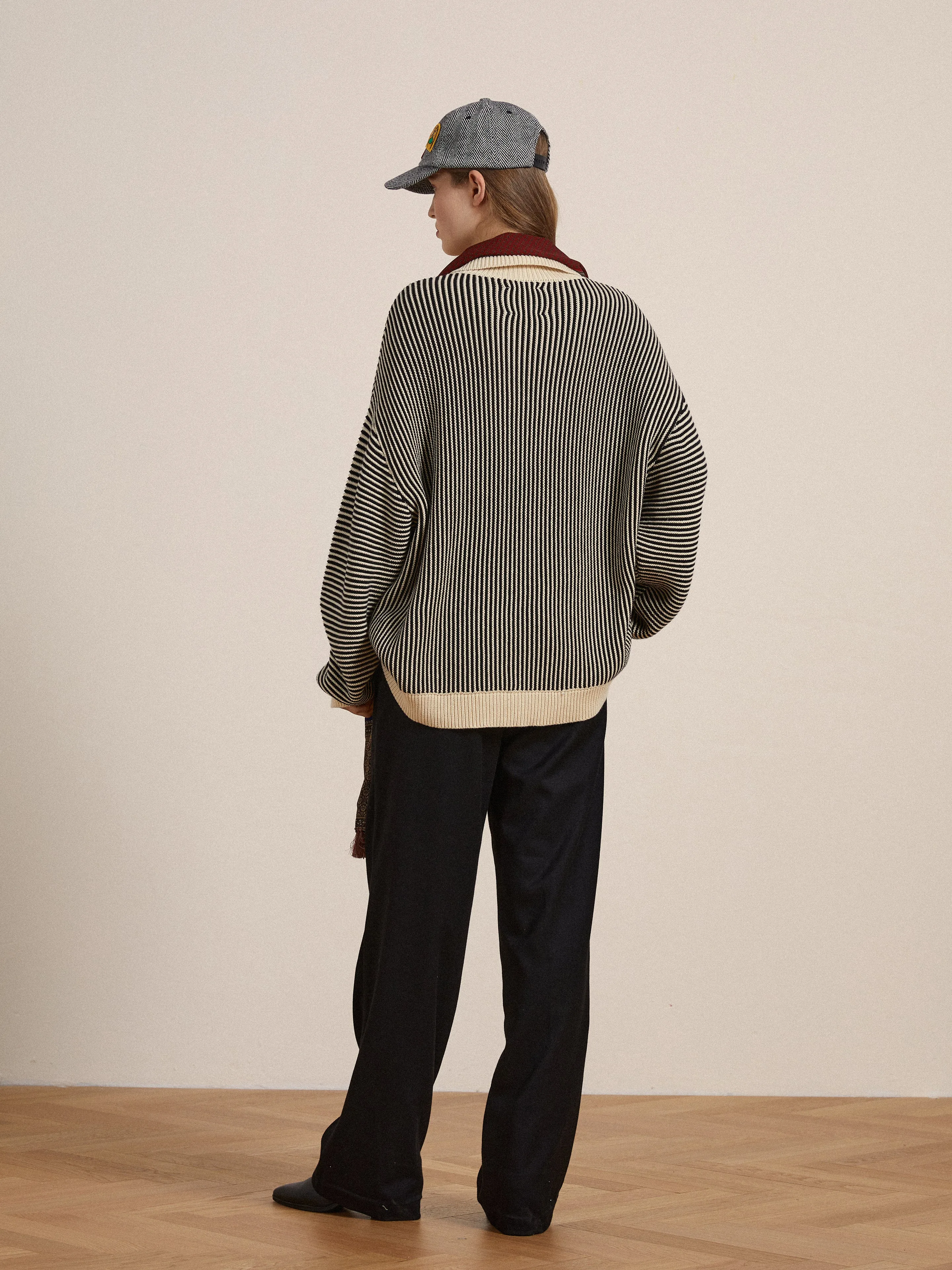 Tabas Tie Knit Collared Sweater sold by Found product image thumbnail 4