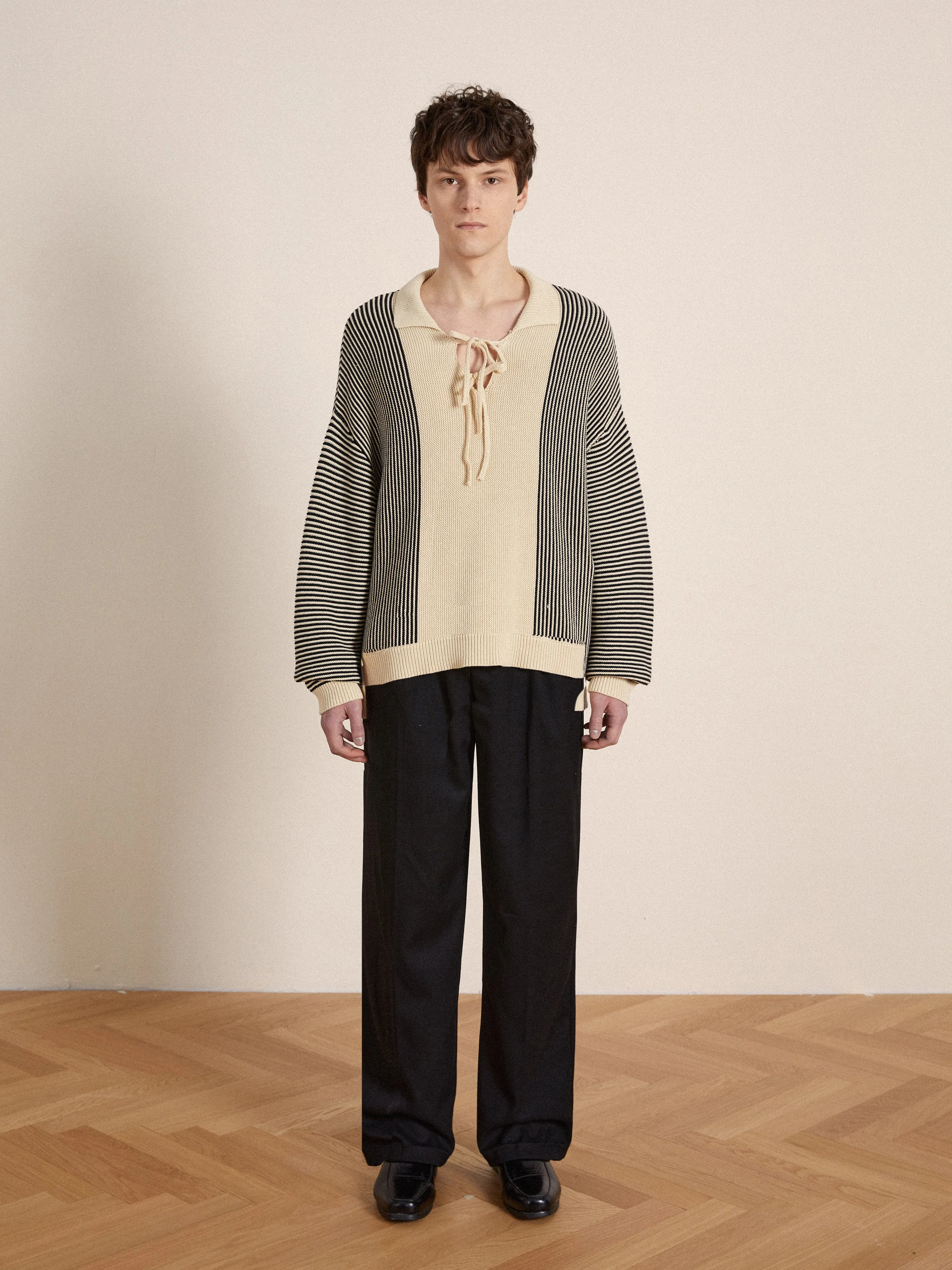 Tabas Tie Knit Collared Sweater sold by Found product image thumbnail 3