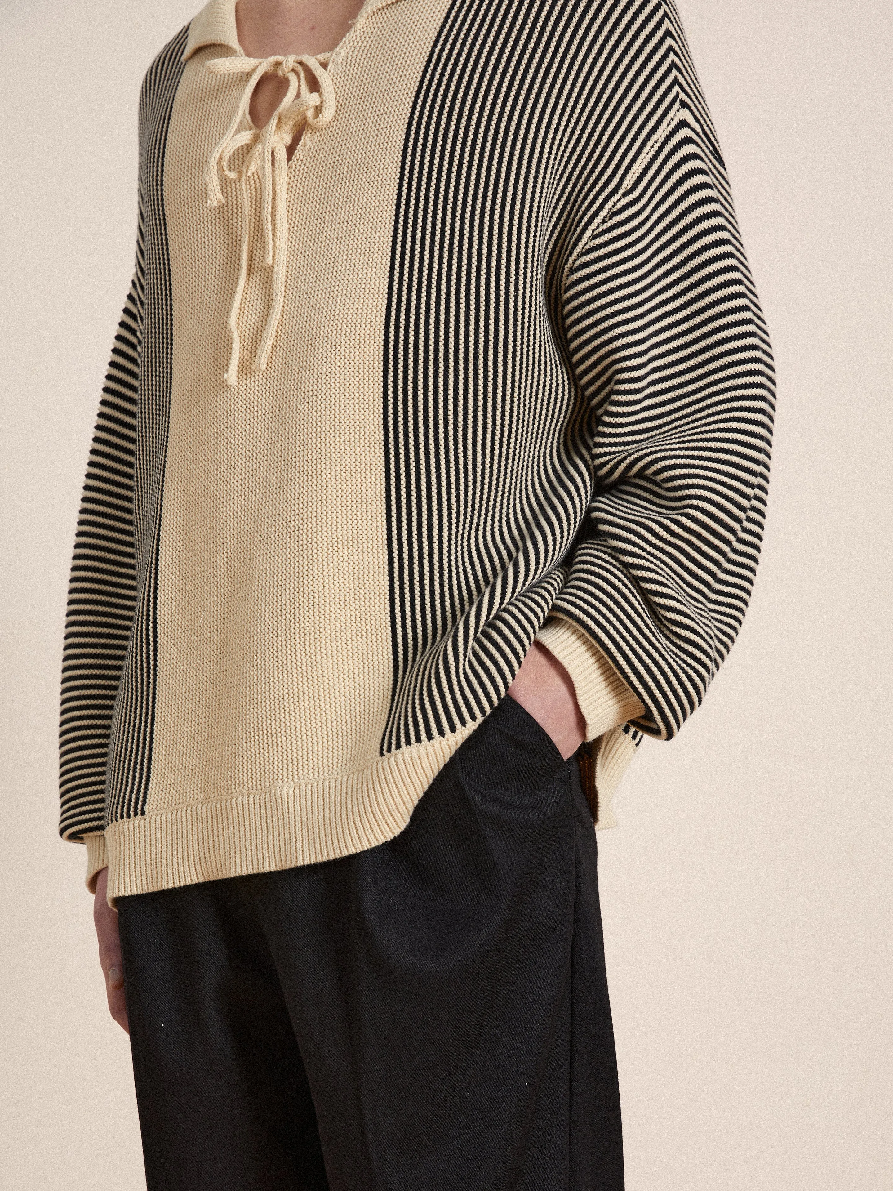 Tabas Tie Knit Collared Sweater sold by Found product image thumbnail 2