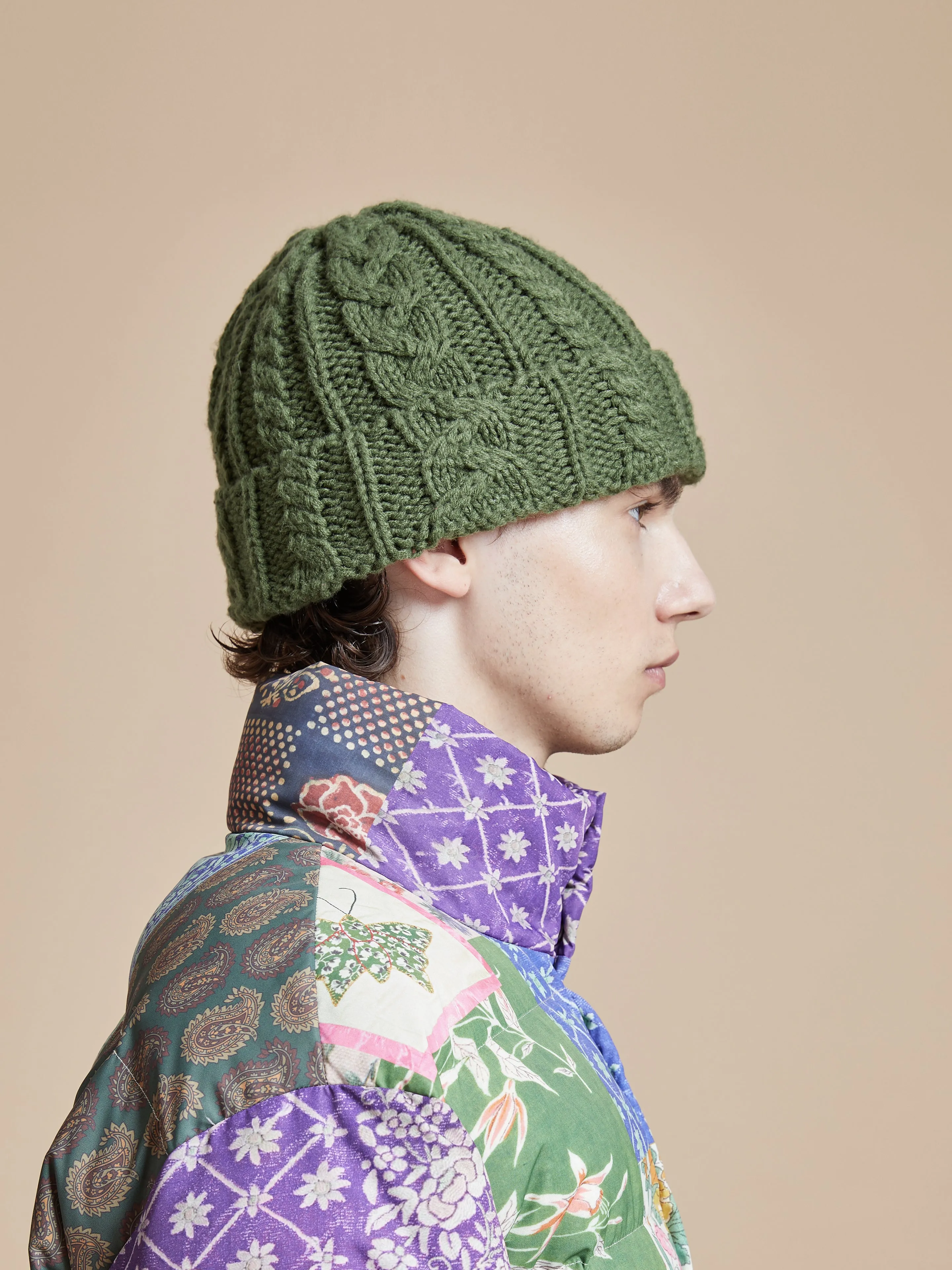 Forest Cable Knit Beanie sold by Found product image thumbnail 5