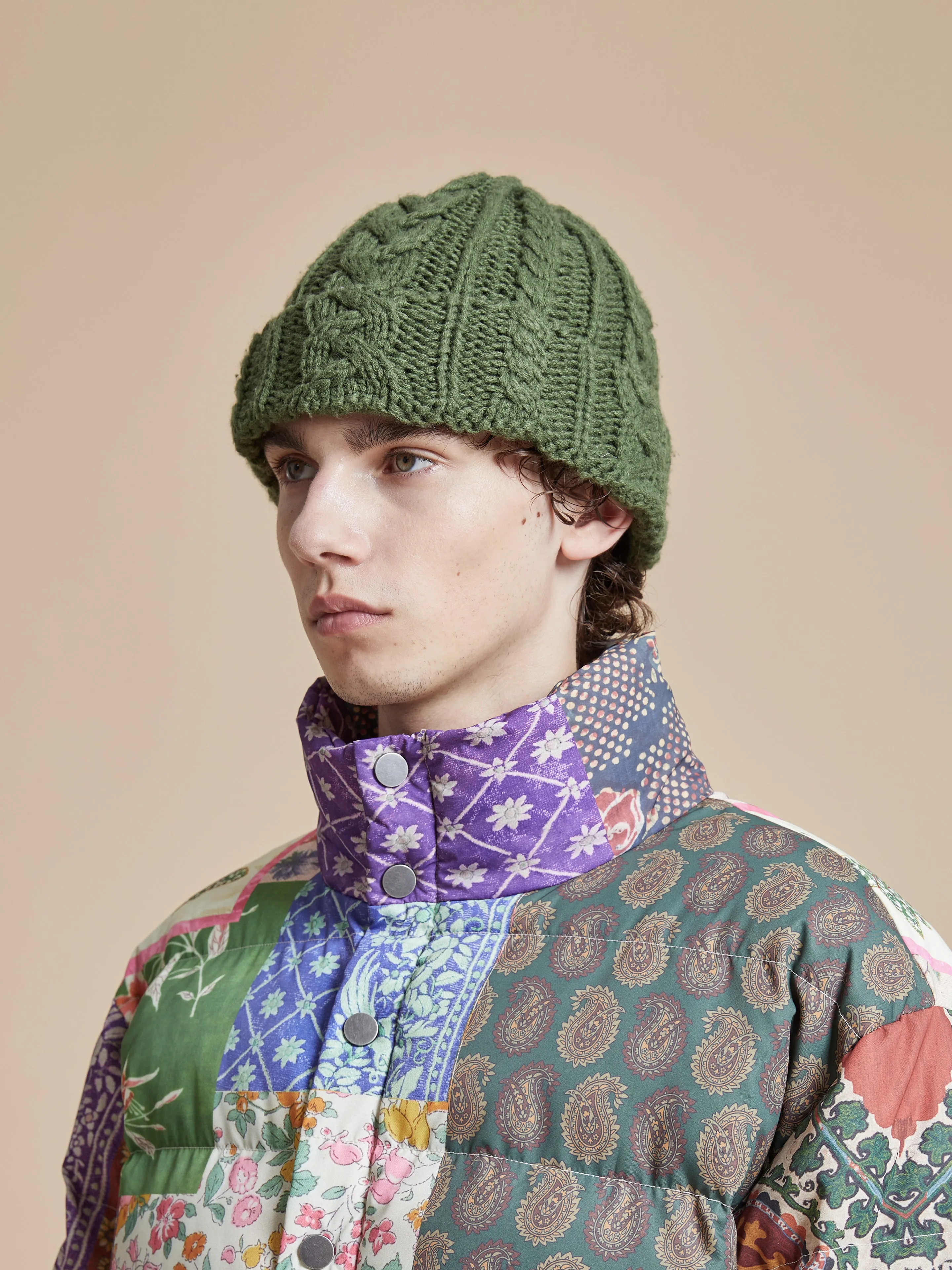 Forest Cable Knit Beanie sold by Found product image thumbnail 3