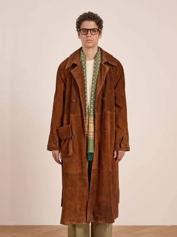Suede Leather Trench Coat made by Found