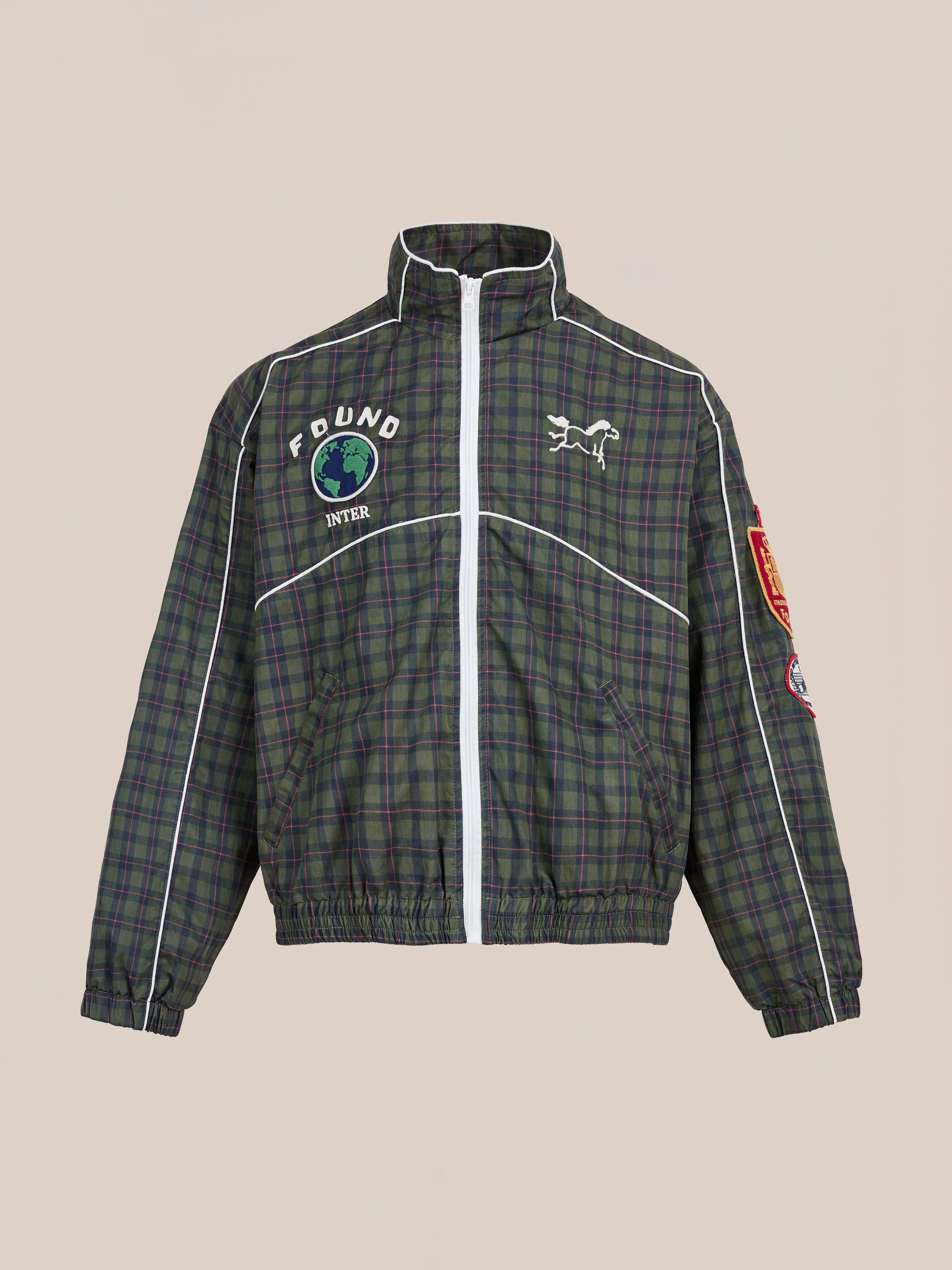 Forest Plaid Track Jacket sold by Found product image thumbnail 4