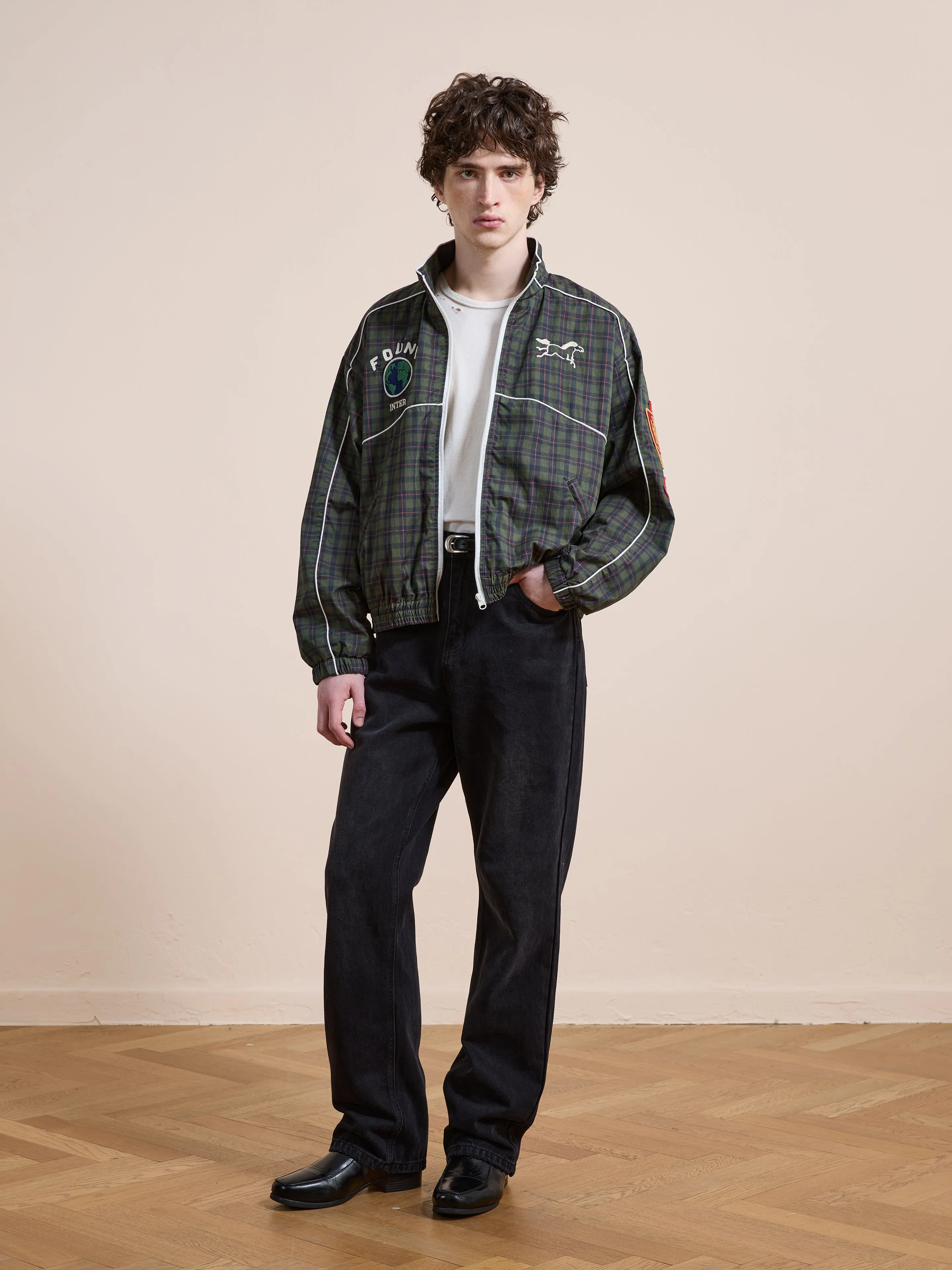 Forest Plaid Track Jacket sold by Found product image thumbnail 3