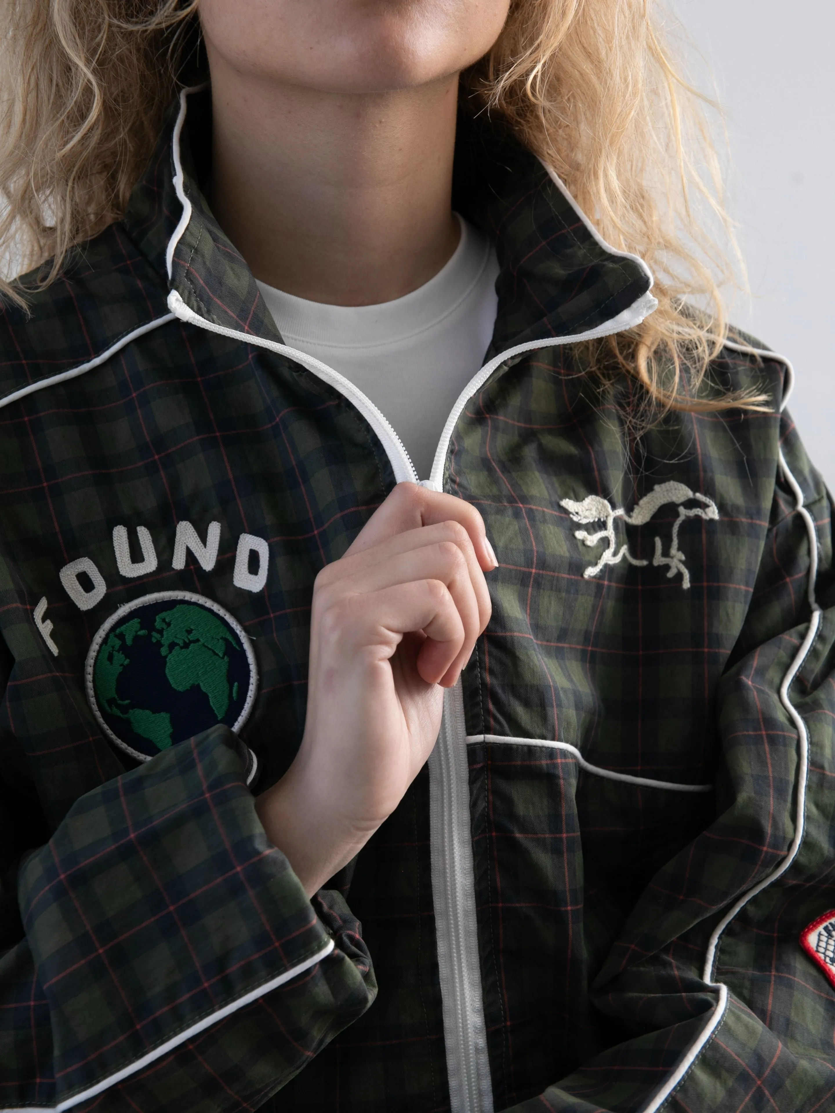 Forest Plaid Track Jacket sold by Found product image thumbnail 2