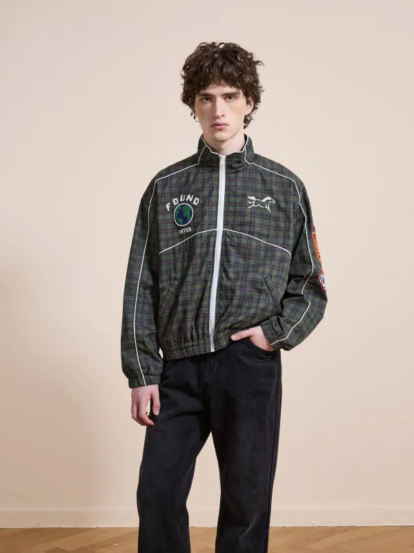 Forest Plaid Track Jacket made by Found