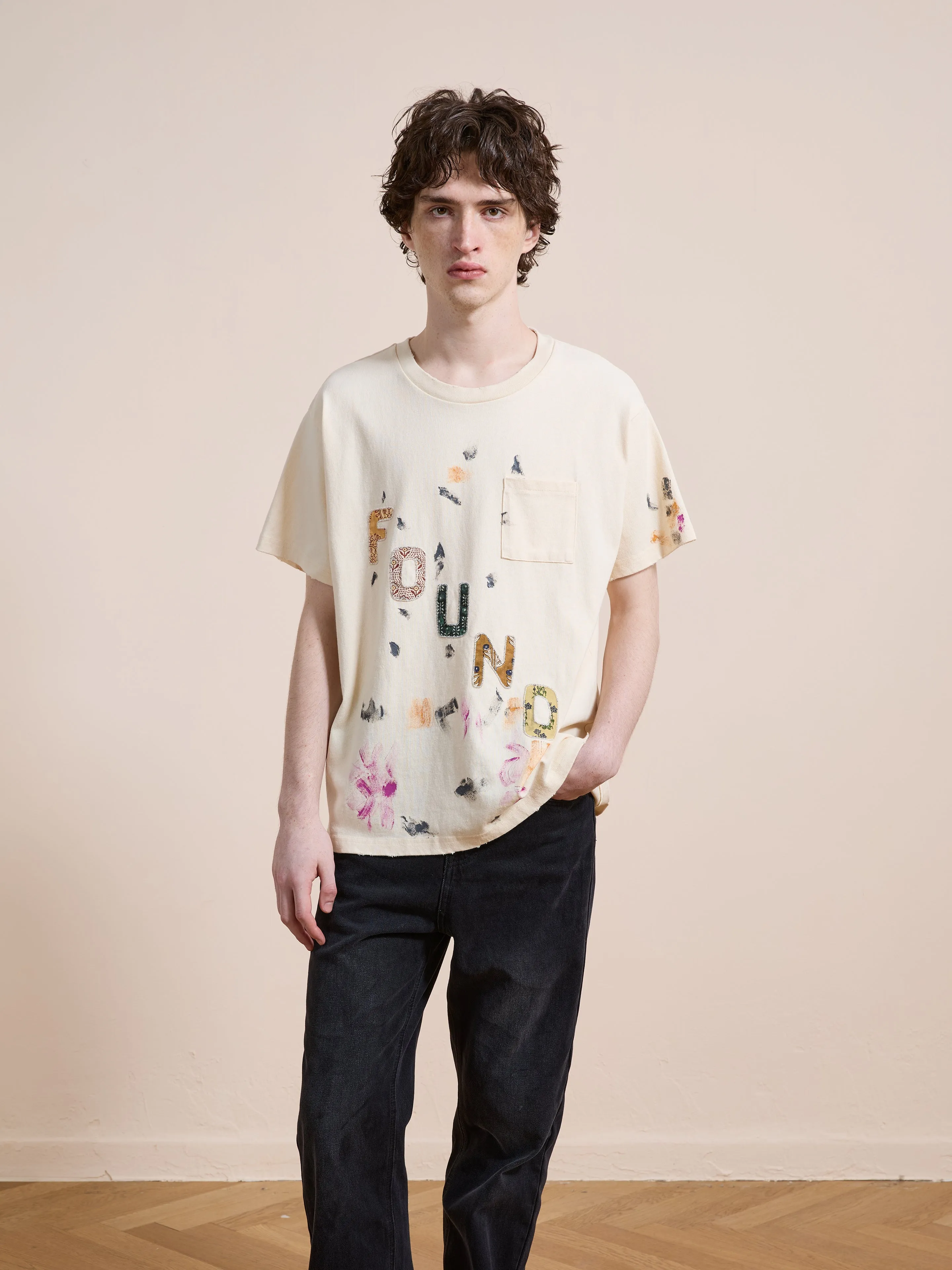 Tapestry Logo Paint Tee sold by Found