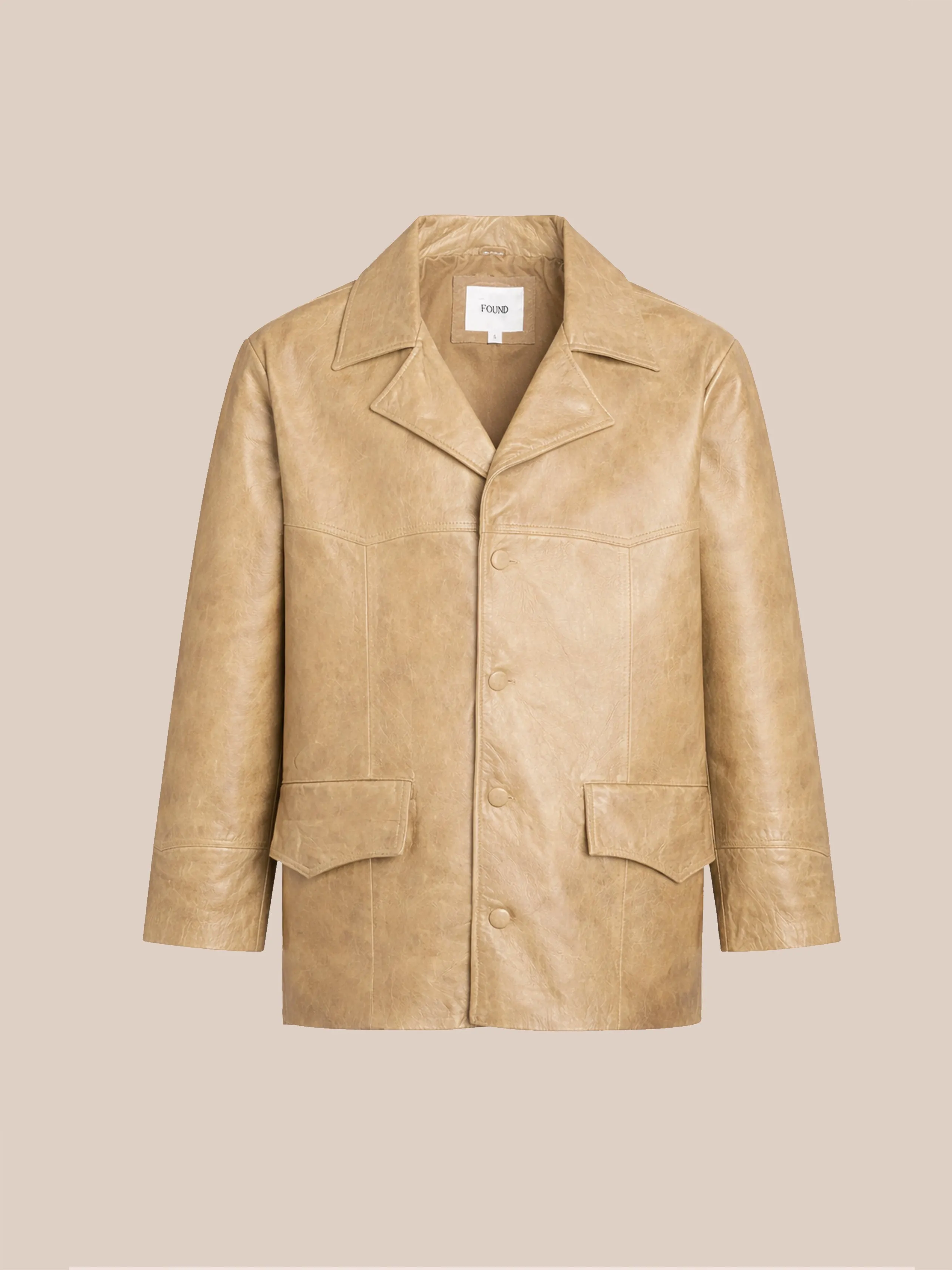 Western Oversized Leather Blazer sold by Found