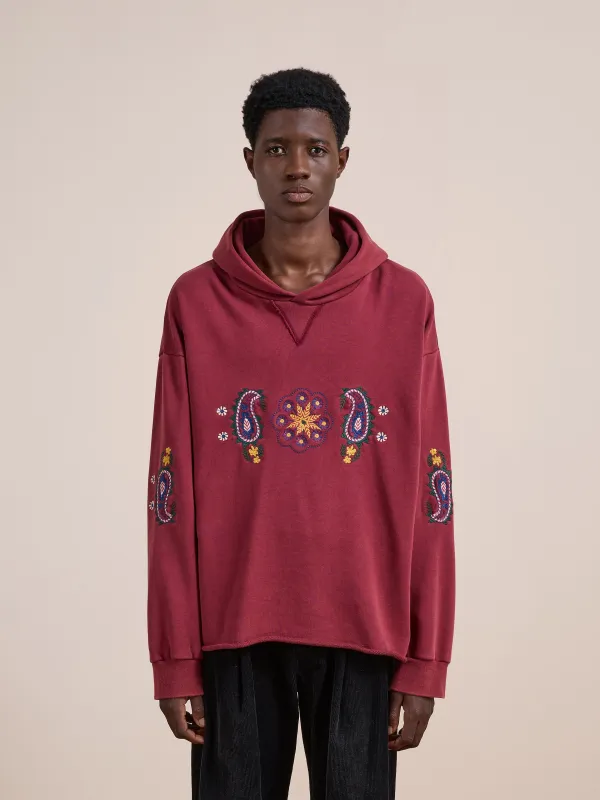 Embroidered Kantha Paisley Hoodie made by Found