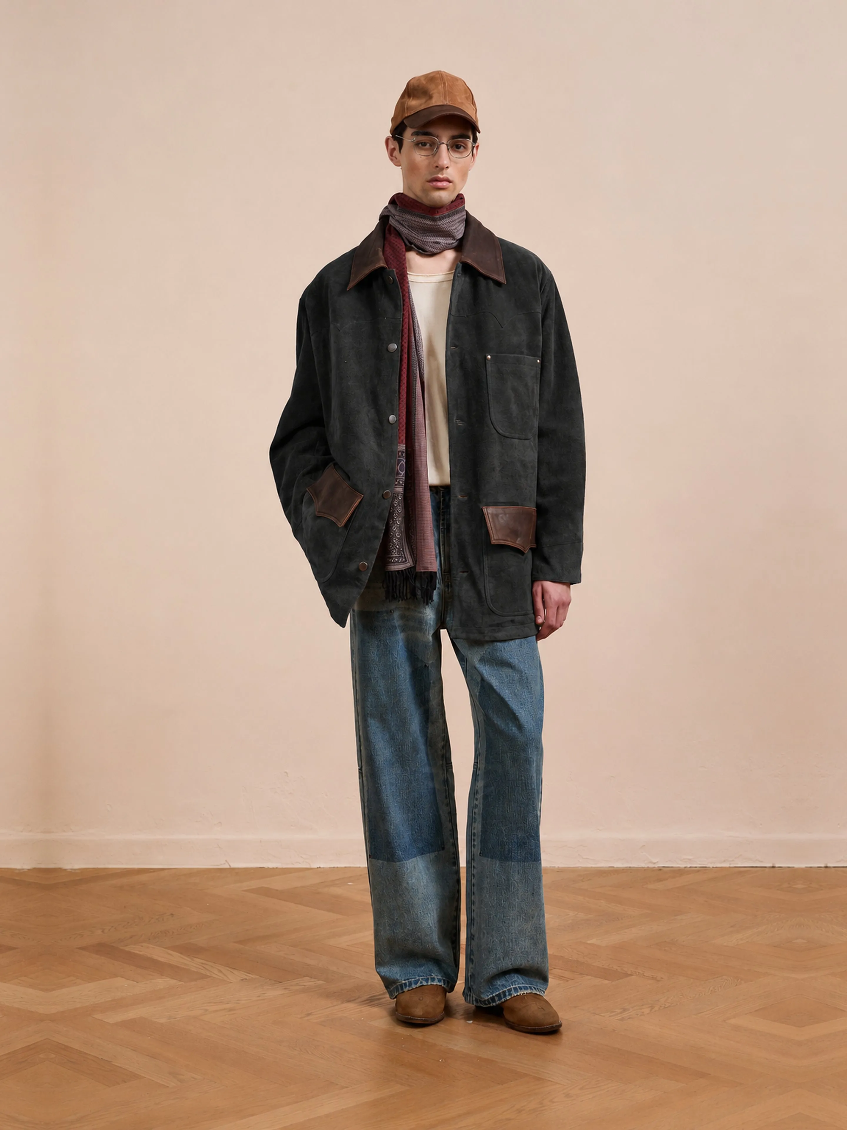Suede Contrast Barn Jacket sold by Found product image thumbnail 5