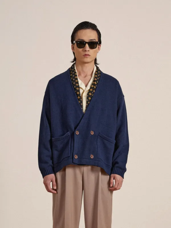 Larsi Double Breasted Knit Cardigan made by Found