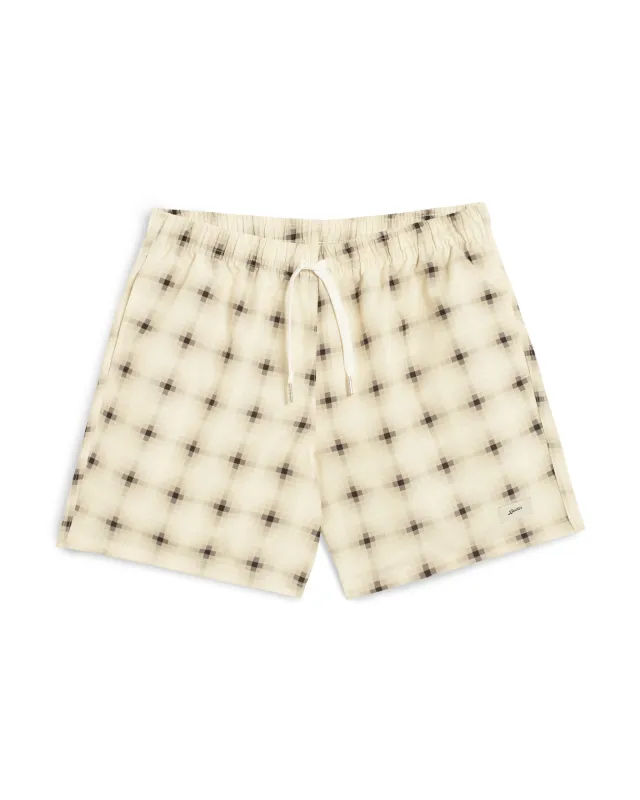 Ivory Digi Plaid Swim Trunk made by Bather