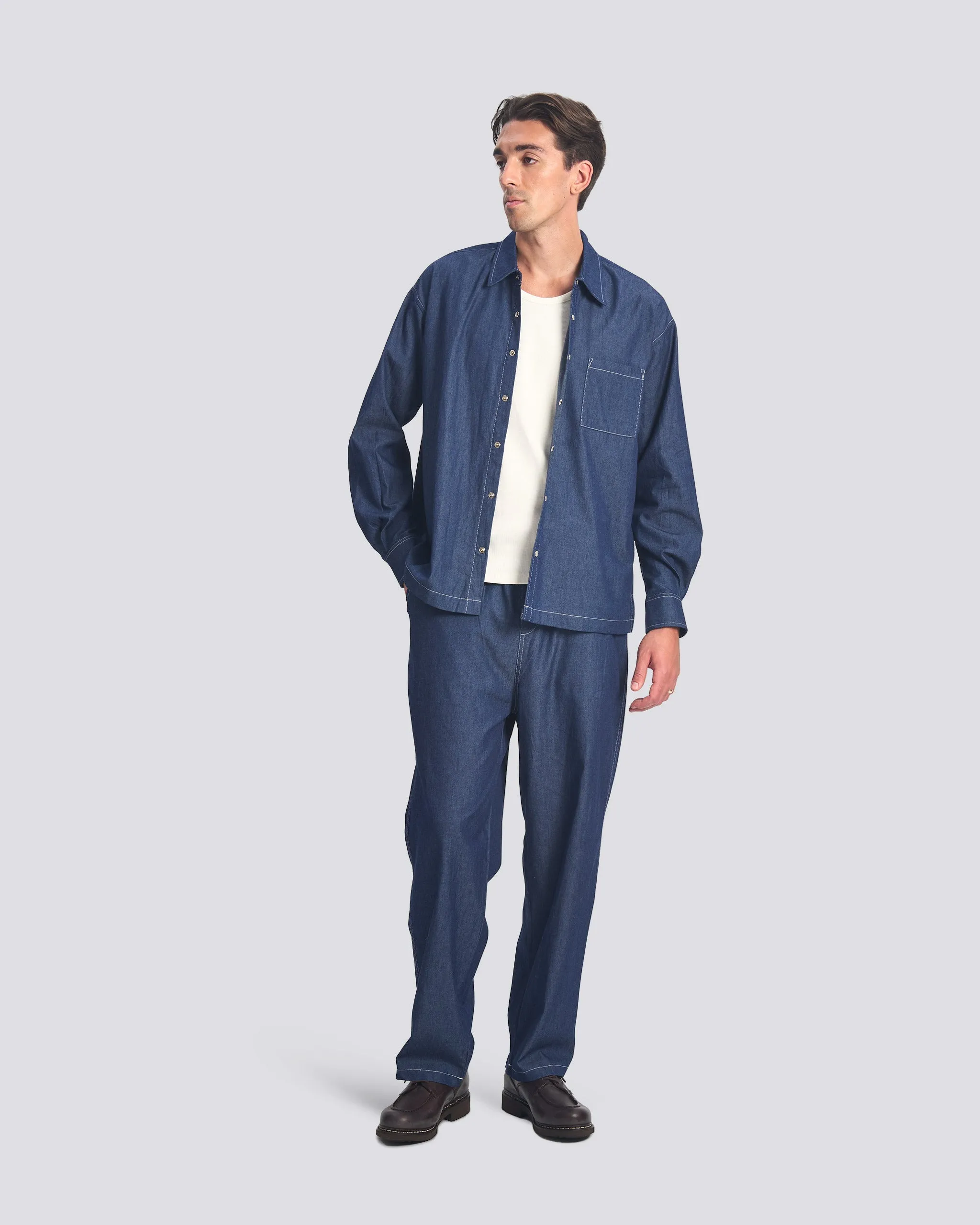 Rinsed Denim Leisure Pant sold by Bather product image thumbnail 2