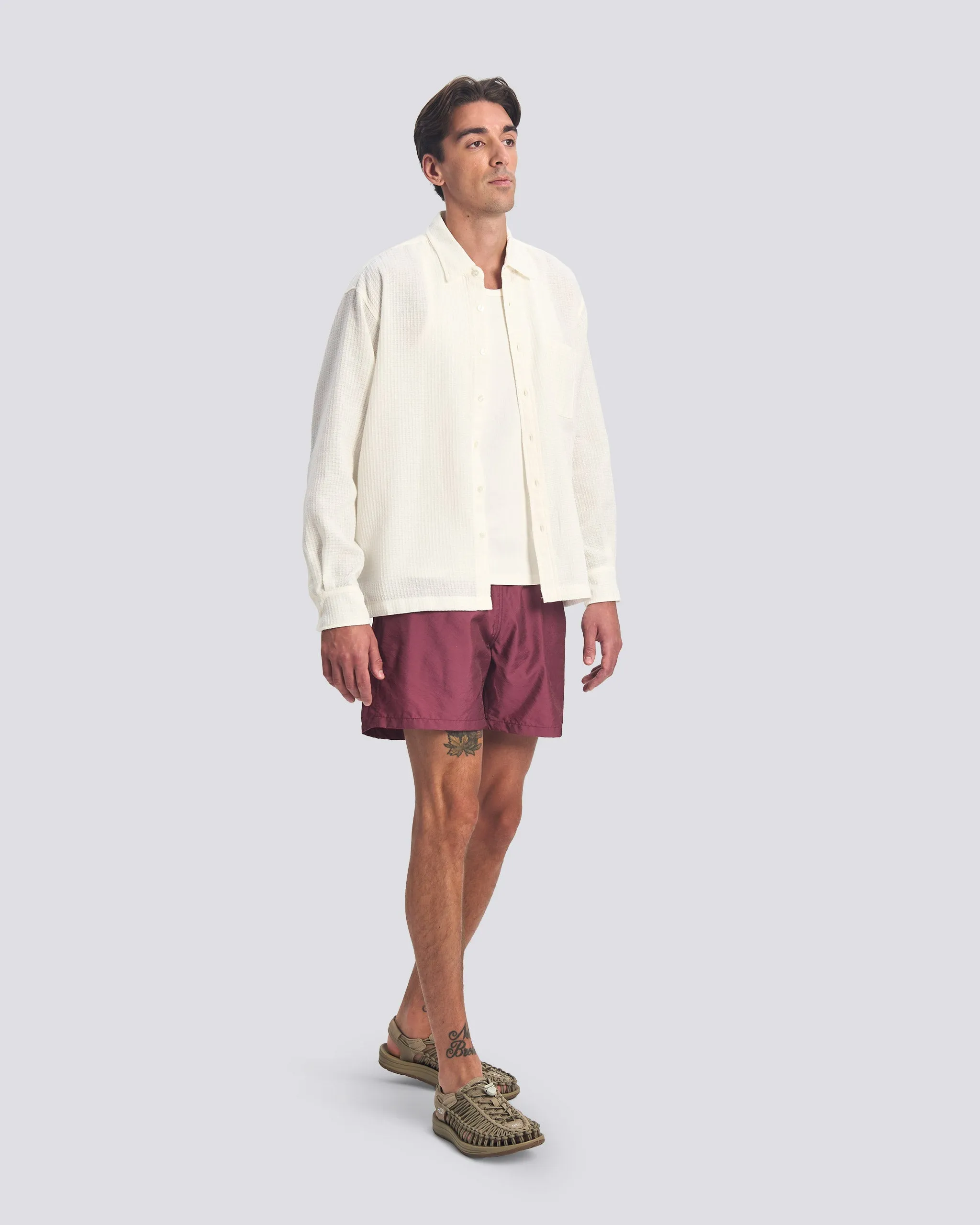 White Waffle Leisure Shirt sold by Bather product image thumbnail 2