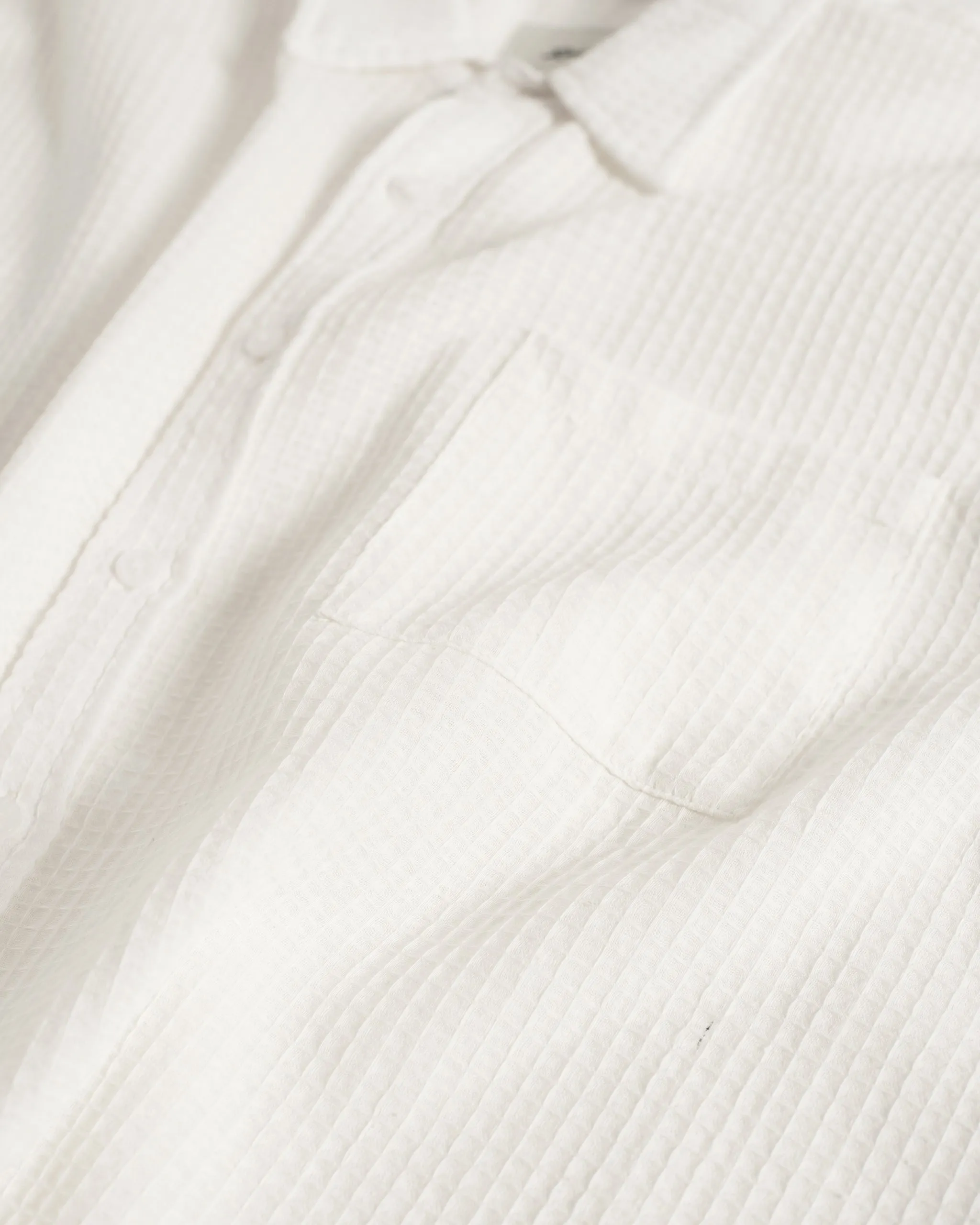 White Waffle Leisure Shirt sold by Bather product image thumbnail 4