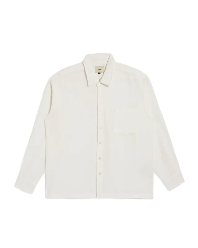 White Waffle Leisure Shirt made by Bather