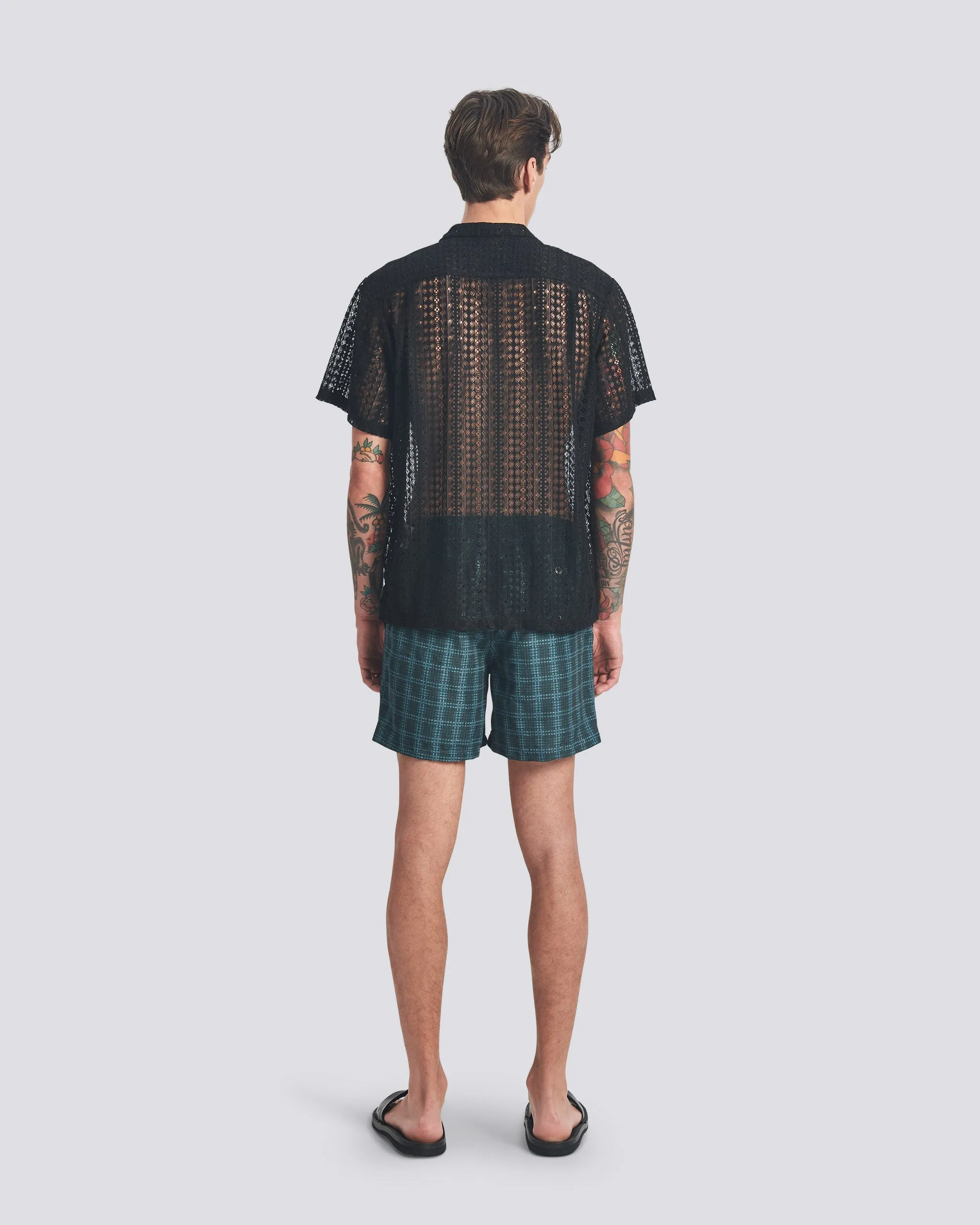 Ink Gonzo Lace Camp Shirt sold by Bather product image thumbnail 3