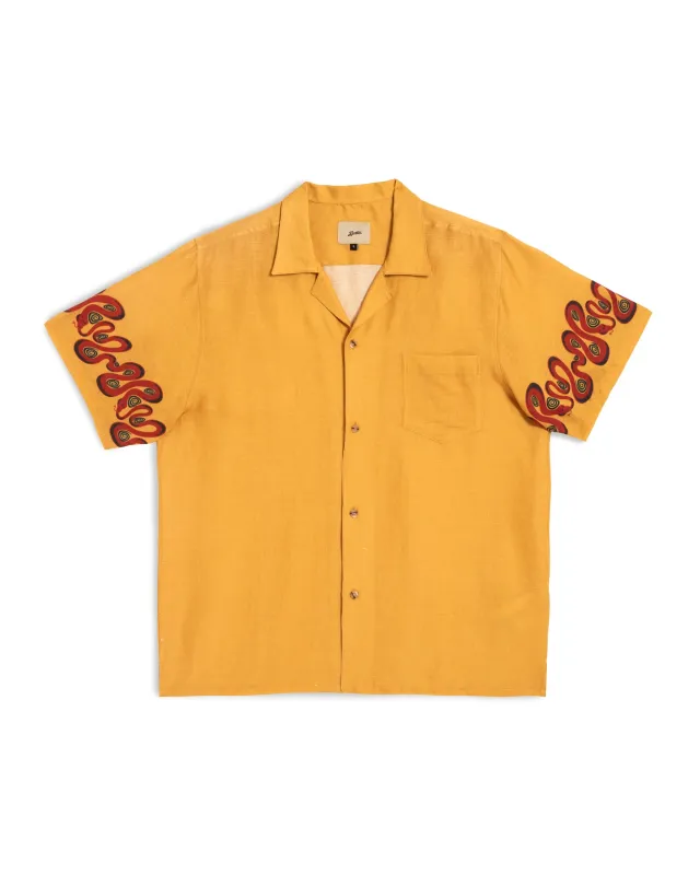 Ochre Dizzy Boa Camp Shirt made by Bather