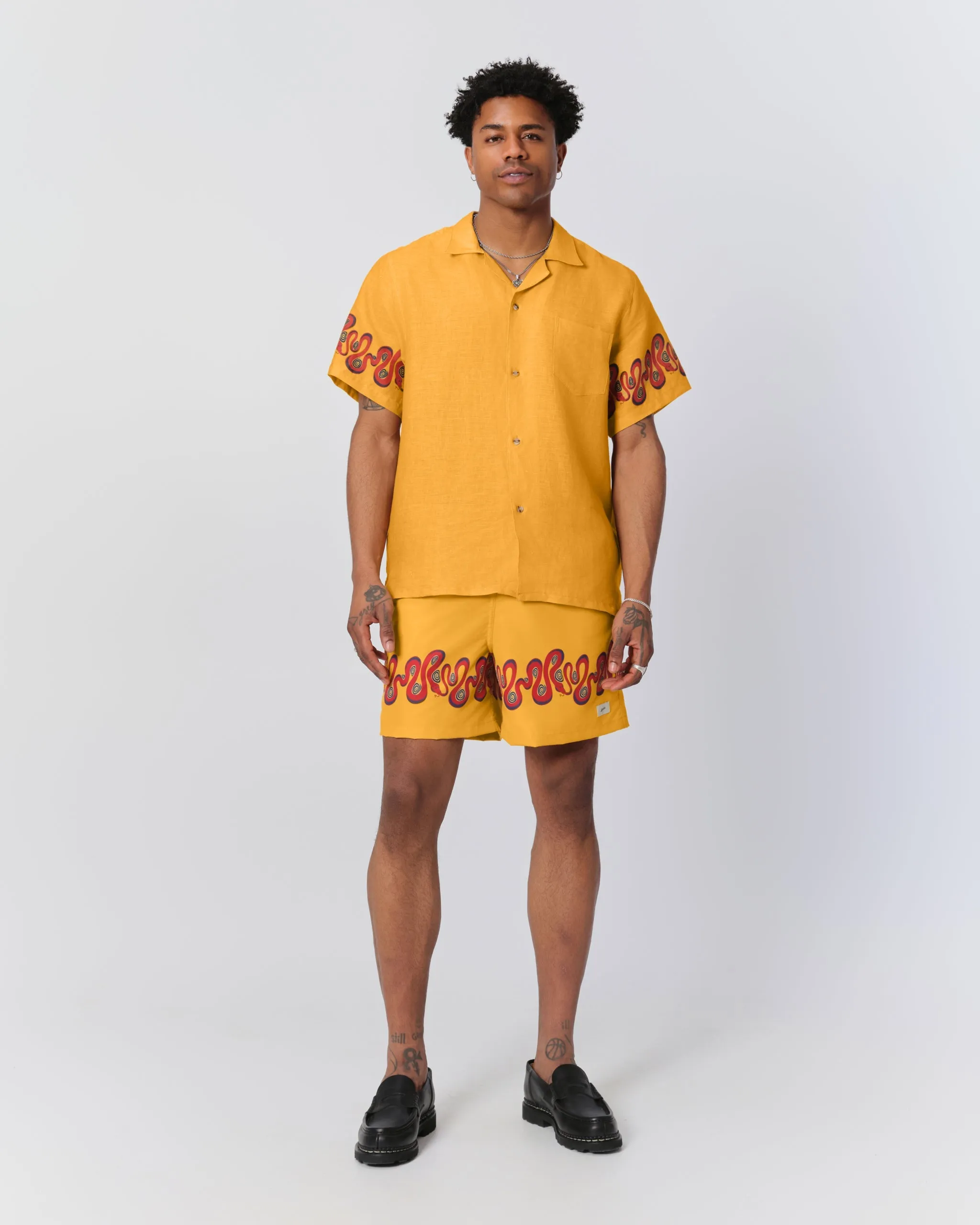 Ochre Dizzy Boa Camp Shirt sold by Bather product image thumbnail 2