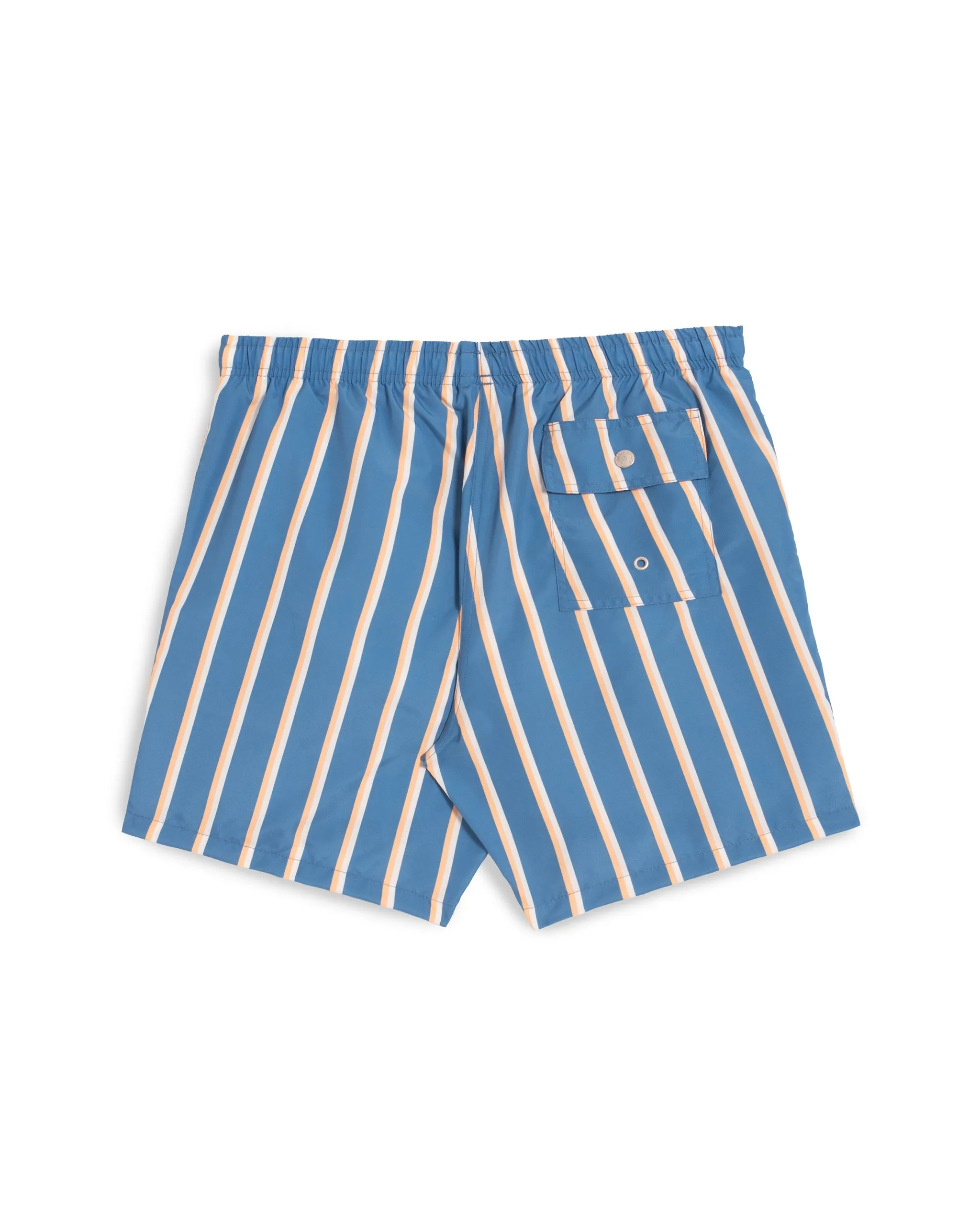 Yellow & White Fine Stripe Swim Trunk sold by Bather product image thumbnail 3