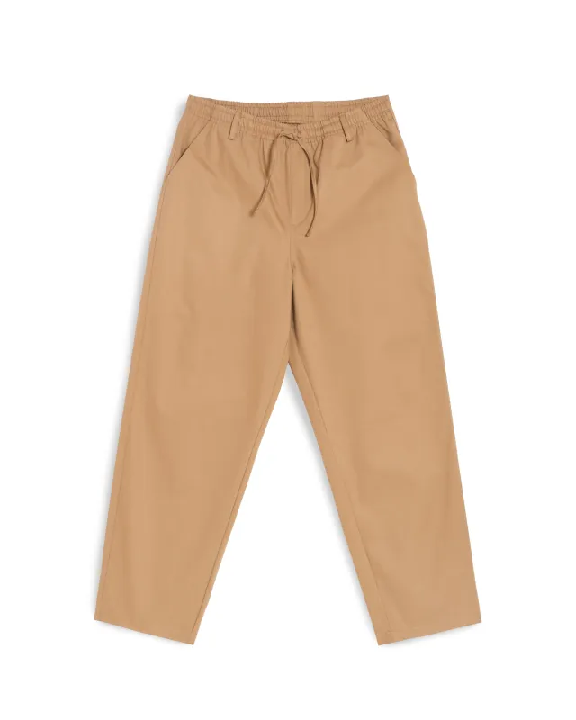 Khaki Herringbone Leisure Pant sold by Bather