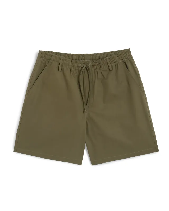 Olive Herringbone Leisure Short made by Bather
