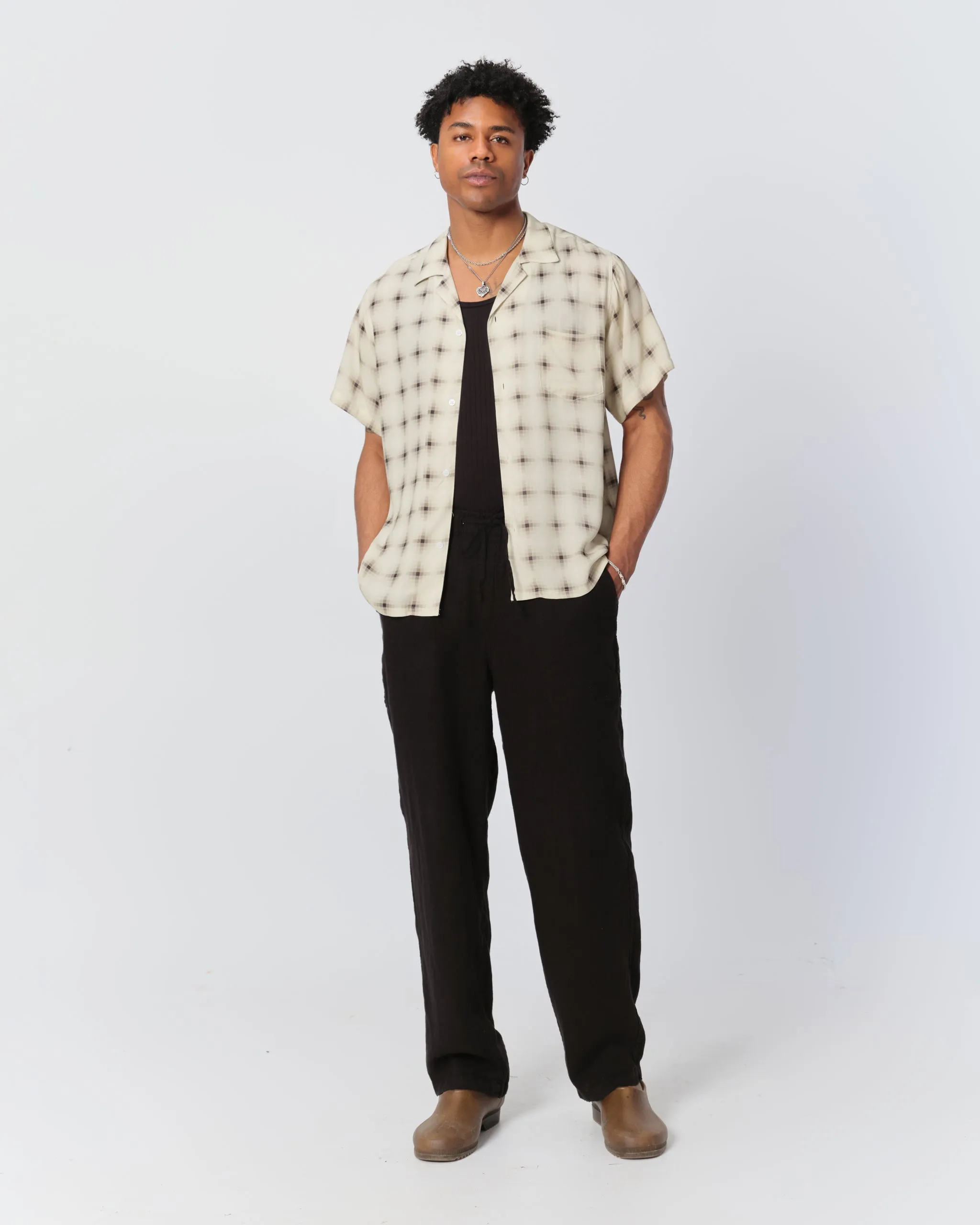 Black Herringbone Leisure Pant sold by Bather product image thumbnail 2