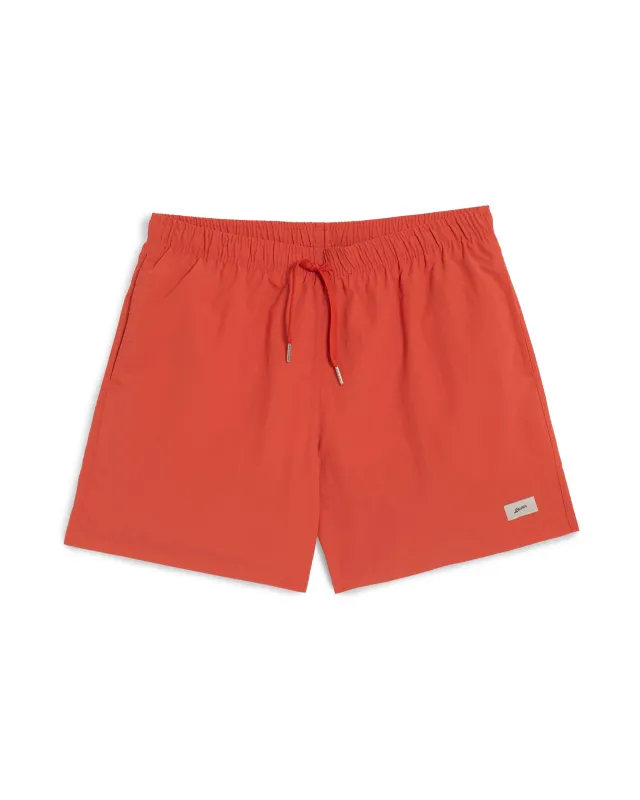 Solid Chili Swim Trunk made by Bather