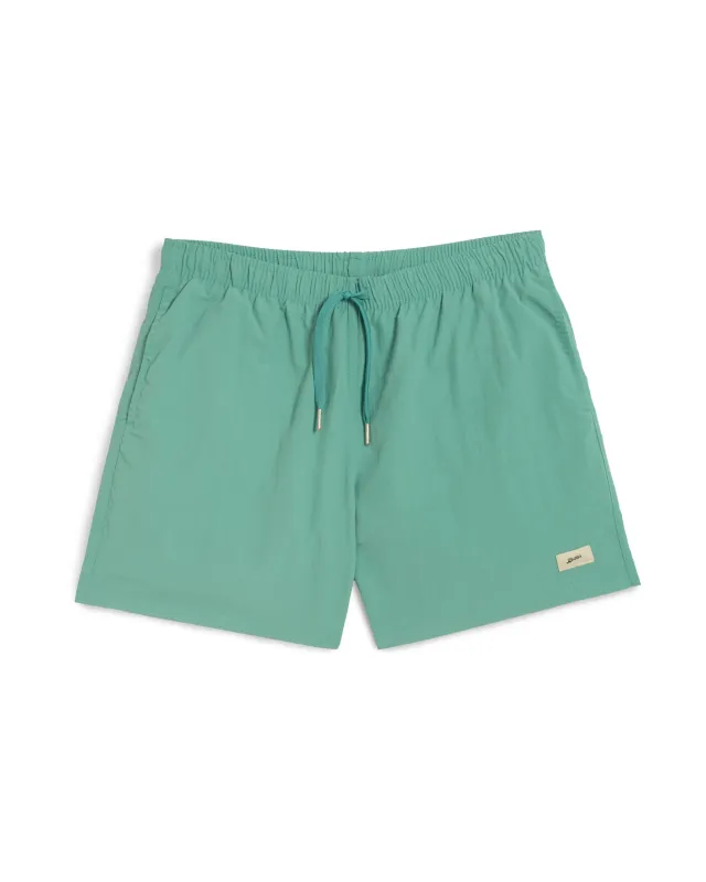 Solid Teal Swim Trunk sold by Bather