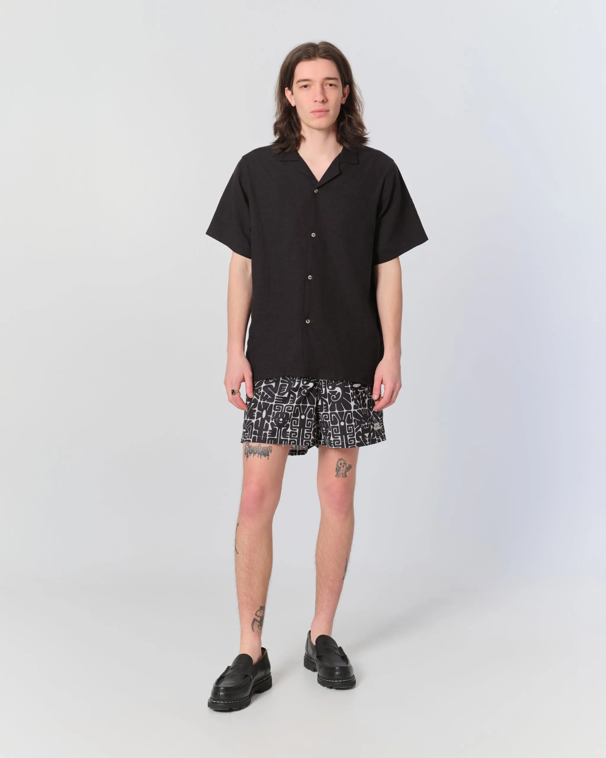 Black Wild Glyph Swim Trunk sold by Bather product image thumbnail 2