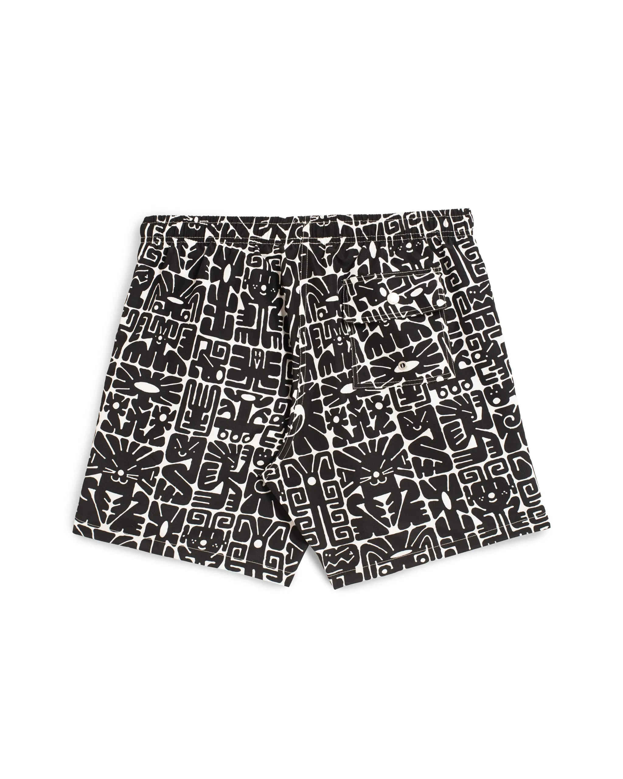 Black Wild Glyph Swim Trunk sold by Bather product image thumbnail 3