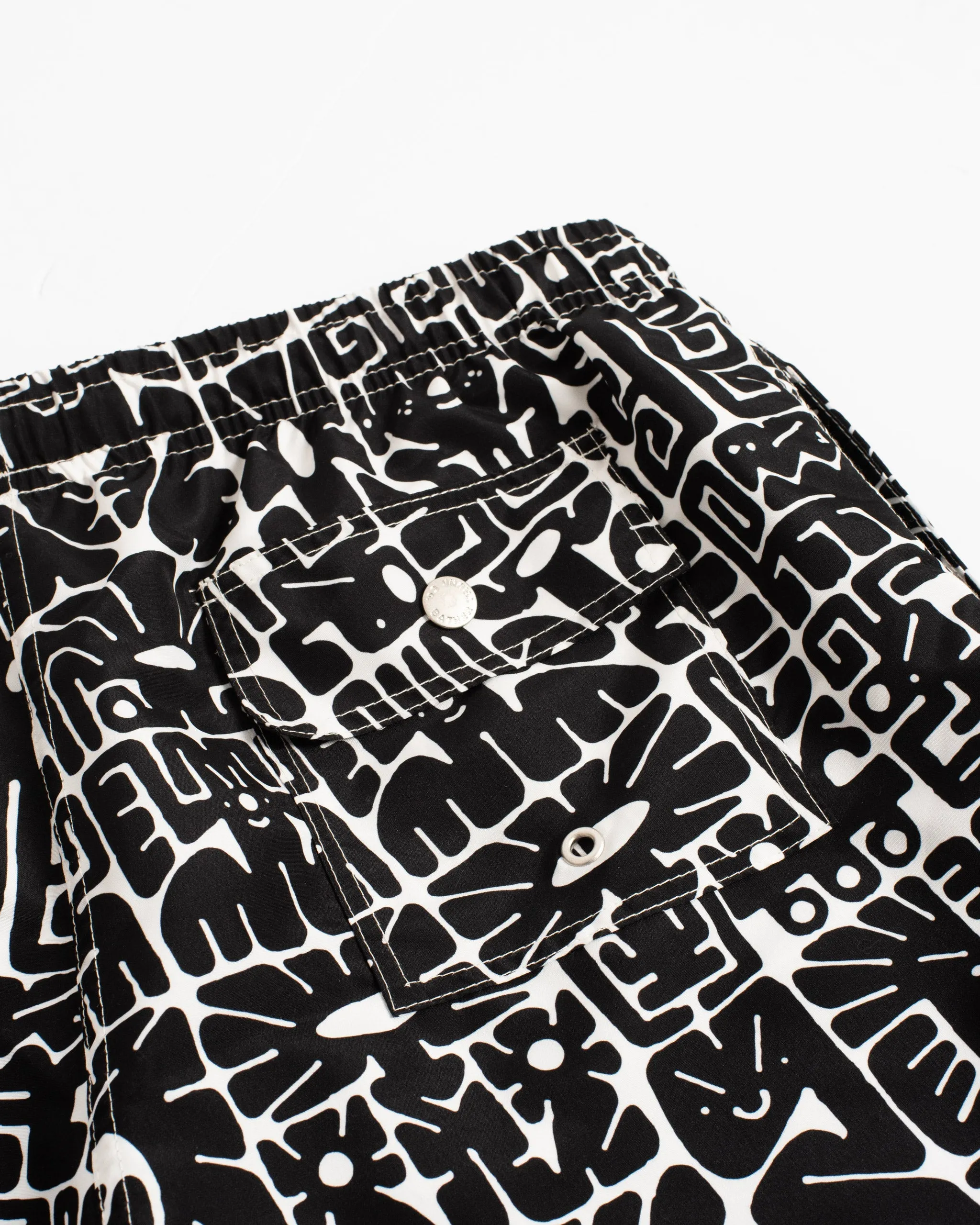 Black Wild Glyph Swim Trunk sold by Bather product image thumbnail 4