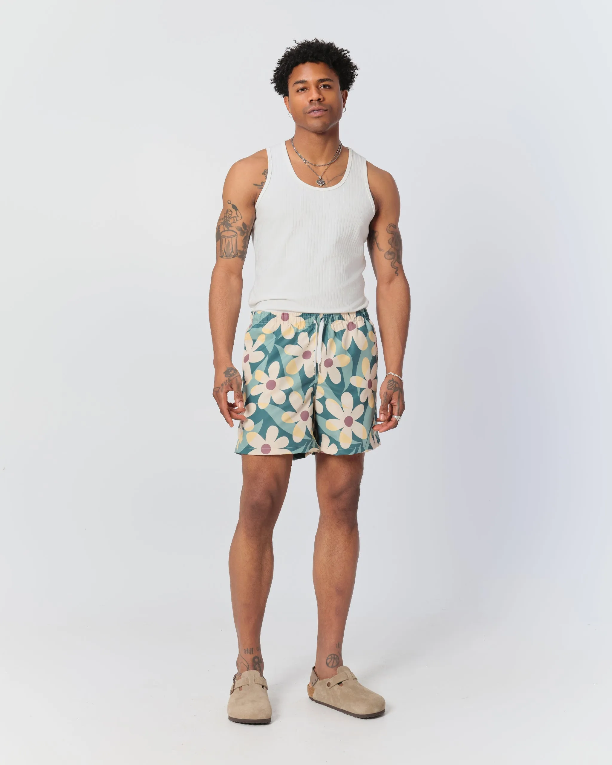 Tea Daisy Trip Swim Trunk sold by Bather product image thumbnail 2