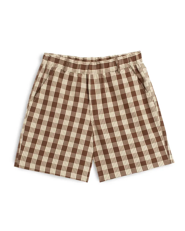 Walnut Palaka Leisure Short made by Bather