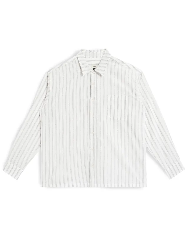White Dobby Leisure Shirt made by Bather