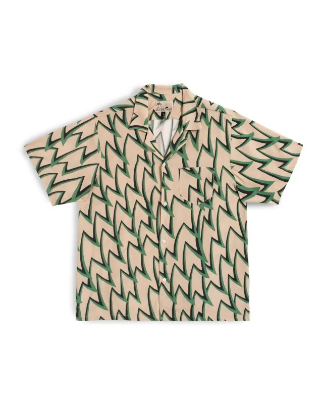 Emerald Jagged Frenzy Camp Shirt sold by Bather