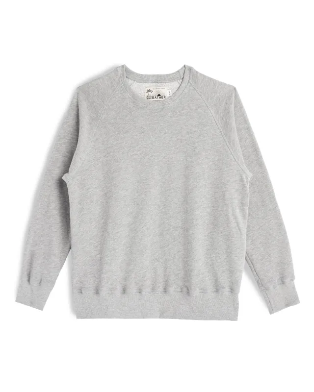 Grey Melange Crewneck made by Bather